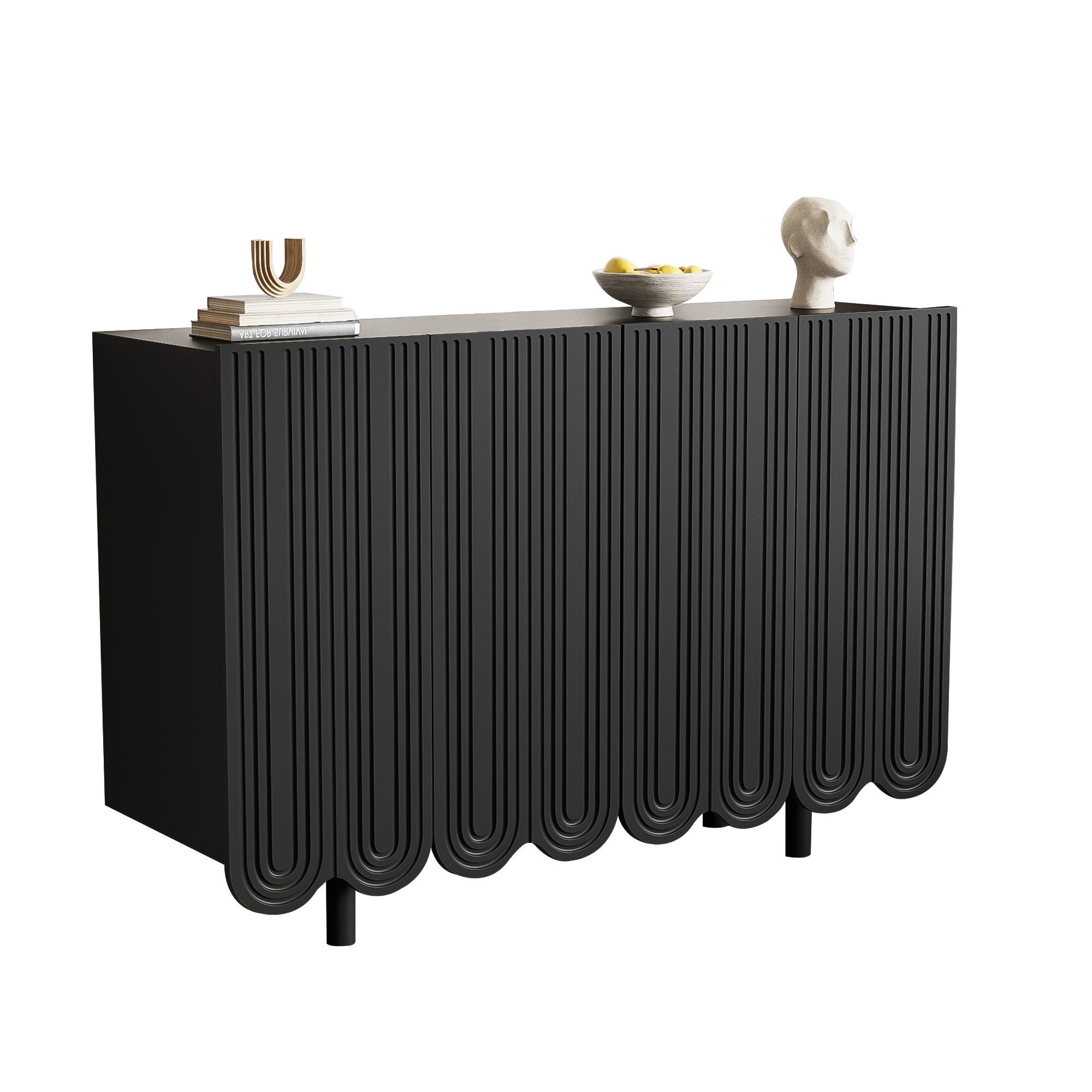 Merax Sideboard, mit 4 Türen,Kommode,Wohnzimmerschrank,Buffet,B:120cm günstig online kaufen