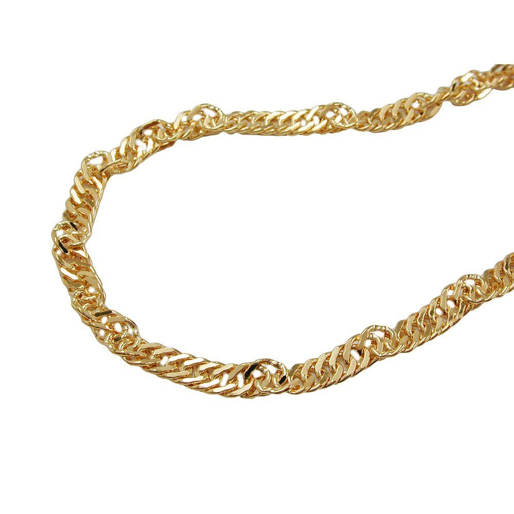 Damen Schmuck Erario D'Or Goldkette Kette 1,8 mm Singapurkette 9Kt GOLD 50 cm (inkl. Schmuckbox), Goldschmuck für Damen