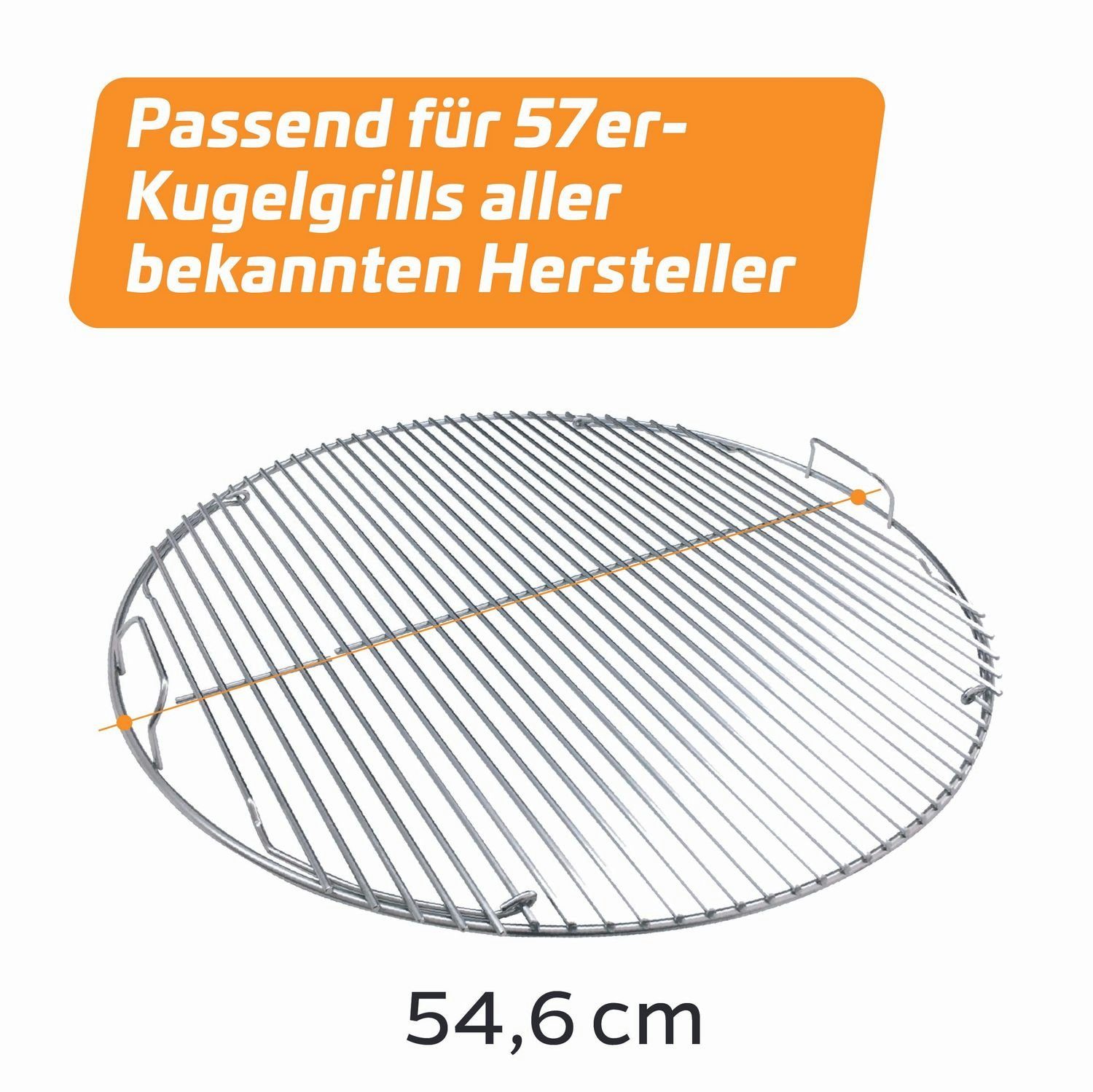 Grillrost Grillfürst Edelstahl Grillrost 4mm / Grillrost klappbar für 570er / 57er Grills – Bild 2 von 5