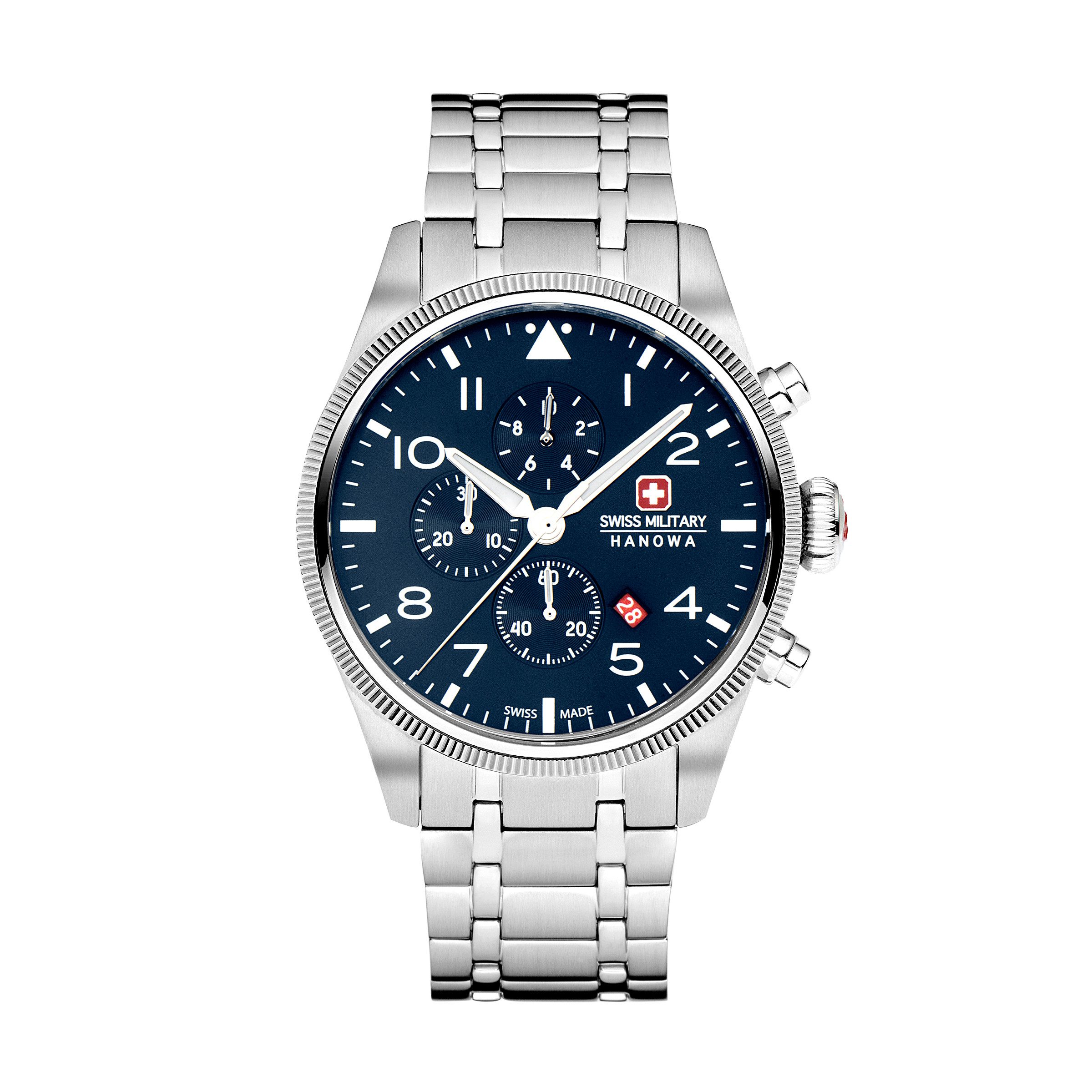 Swiss Military Hanowa Chronograph Thunderbolt Chrono SMWGI0000403, Quarzuhr, Armbanduhr, Herrenuhr, Swiss Made, Edelstahlarmband, analog