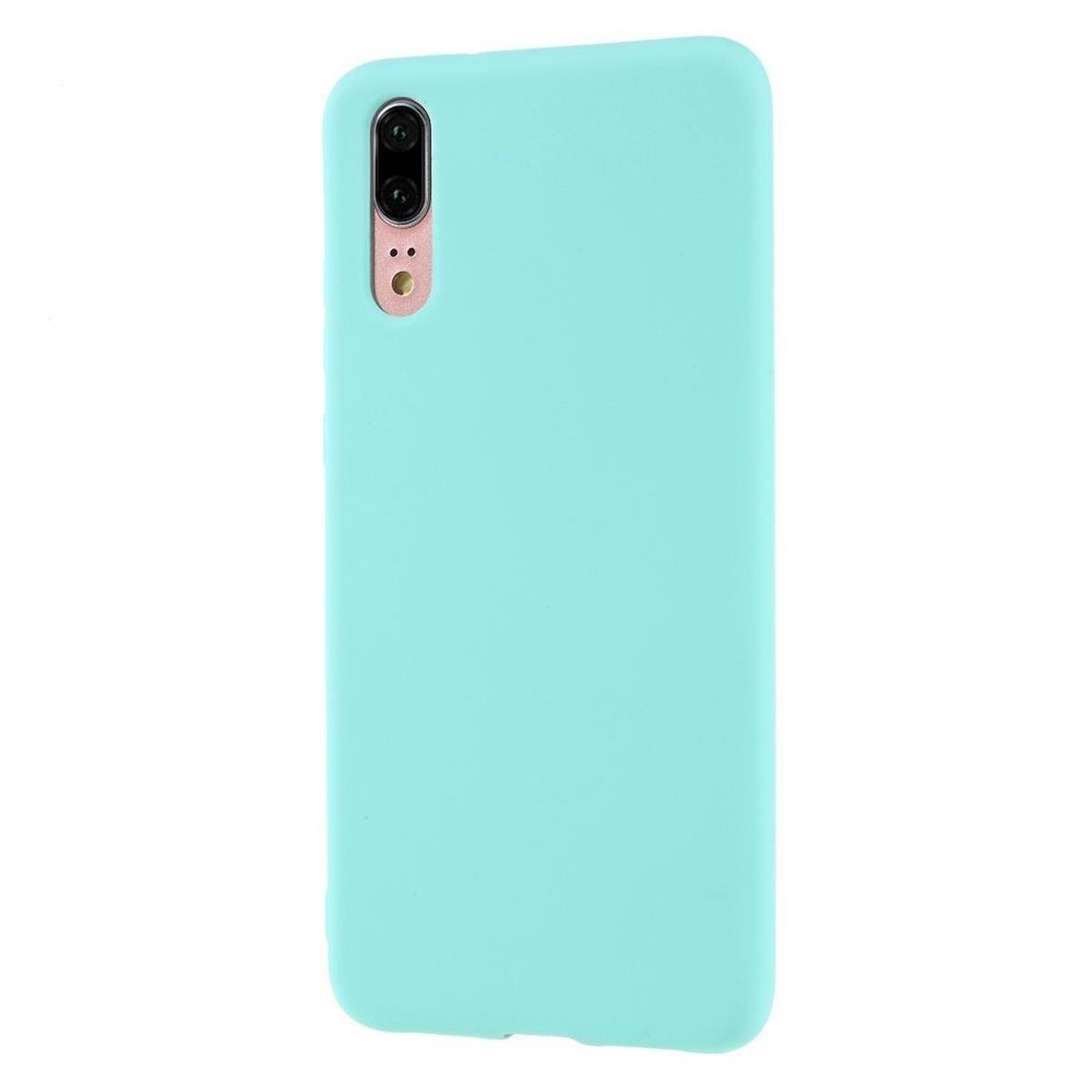 CoverKingz Handyhülle Hülle für Huawei P20 Handyhülle Soft Case Matt Slim Silikon Cover Grün 14,73 cm (5,8 Zoll)