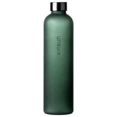 Vinsun Trinkflasche Trinkflasche 1L - Kohlensäure geeignet, auslaufsicher - Wasserflasche, BPA frei, bruchsicher, Geruchs- und Geschmacksneutral, auslaufsicher