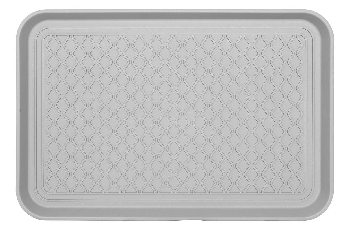 Spetebo Schuhabtropfschale Universal Schuhablage 2er Set grau - 60 x 40 cm (2er Set, 2-tlg., praktische Schuhablage), Kunststoff Schuh Wanne