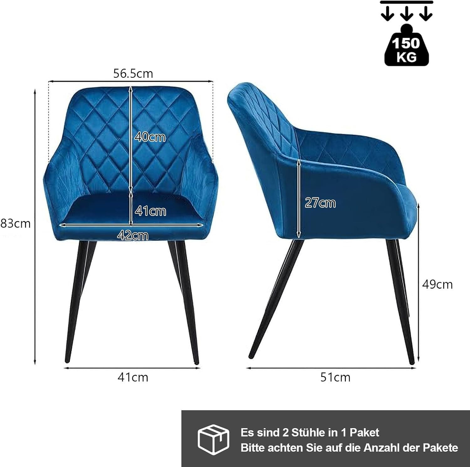 Ofcasa Esszimmerstuhl Gepolsterter Küchenstühle (4er Set), günstig online kaufen