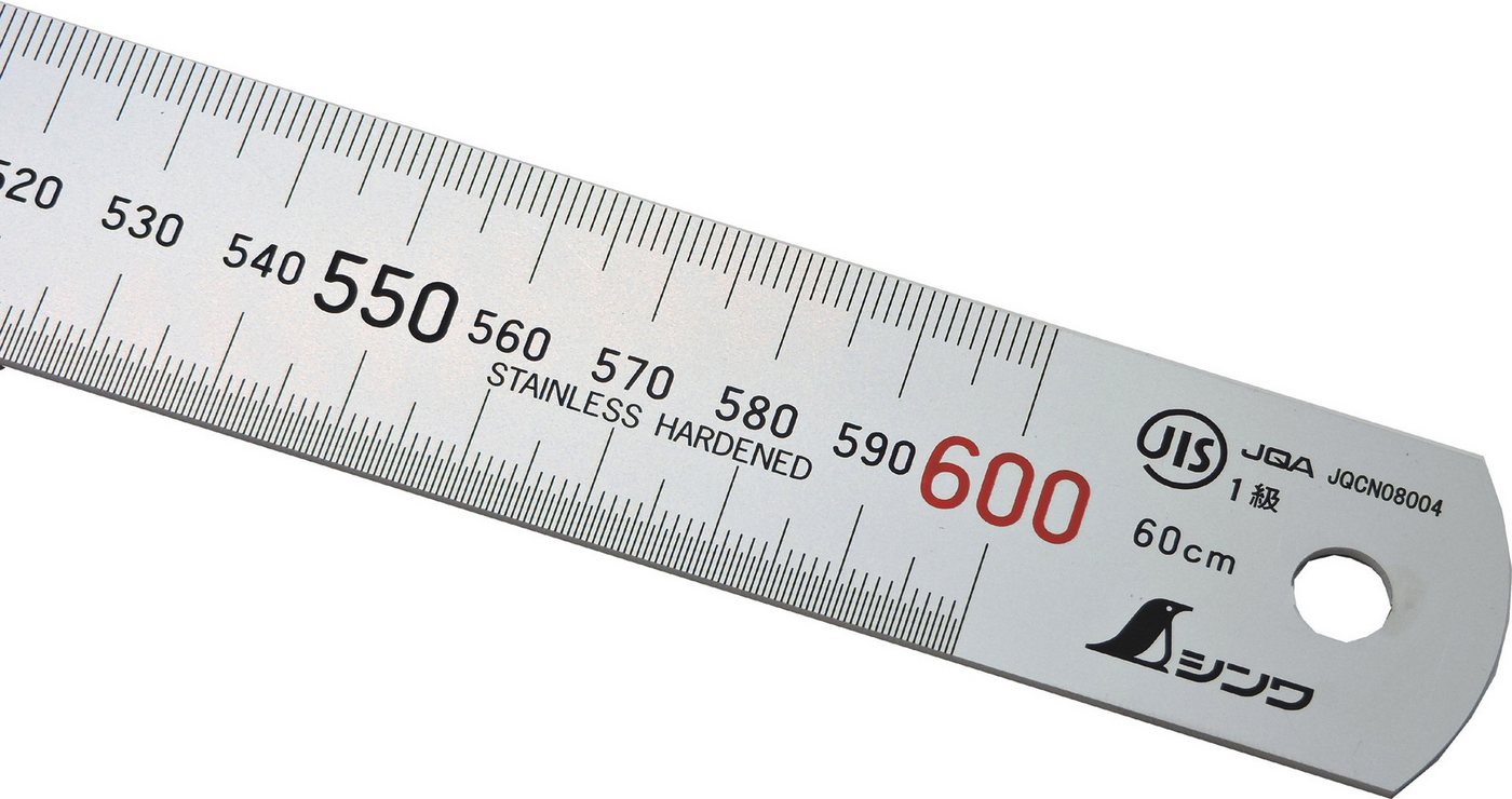 Thumbnail - FAMEX Lineal 13021 Shinwa Lineal 60cm, 13021, aus Edelstahl, 0,5mm feine Skala