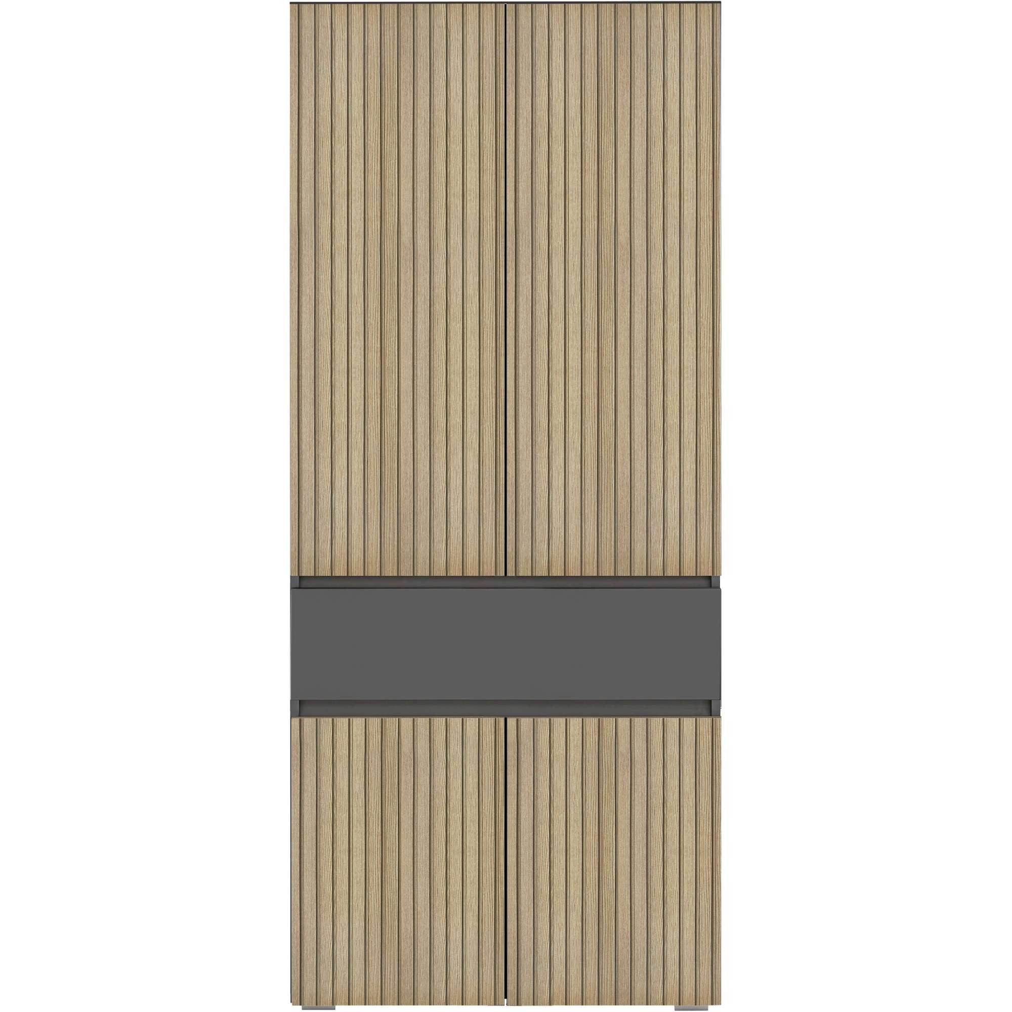 Home affaire Hochschrank Wisla mit 4 Türen & 1 Schublade, Breite 76 cm, Höhe 180 cm