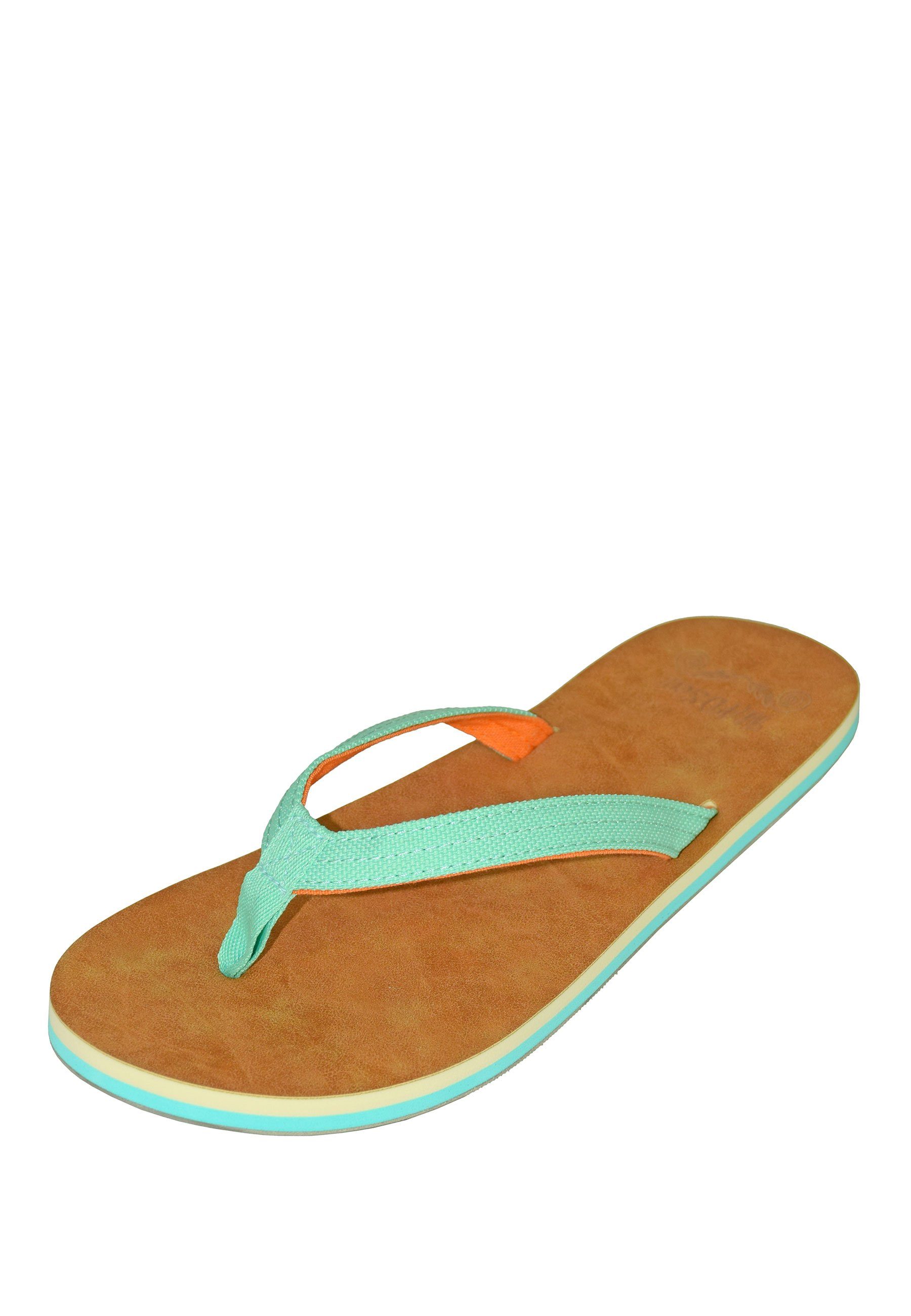 MADSea Tropical Badepantolette Basic Zehentrenner bequemer Flip Flop