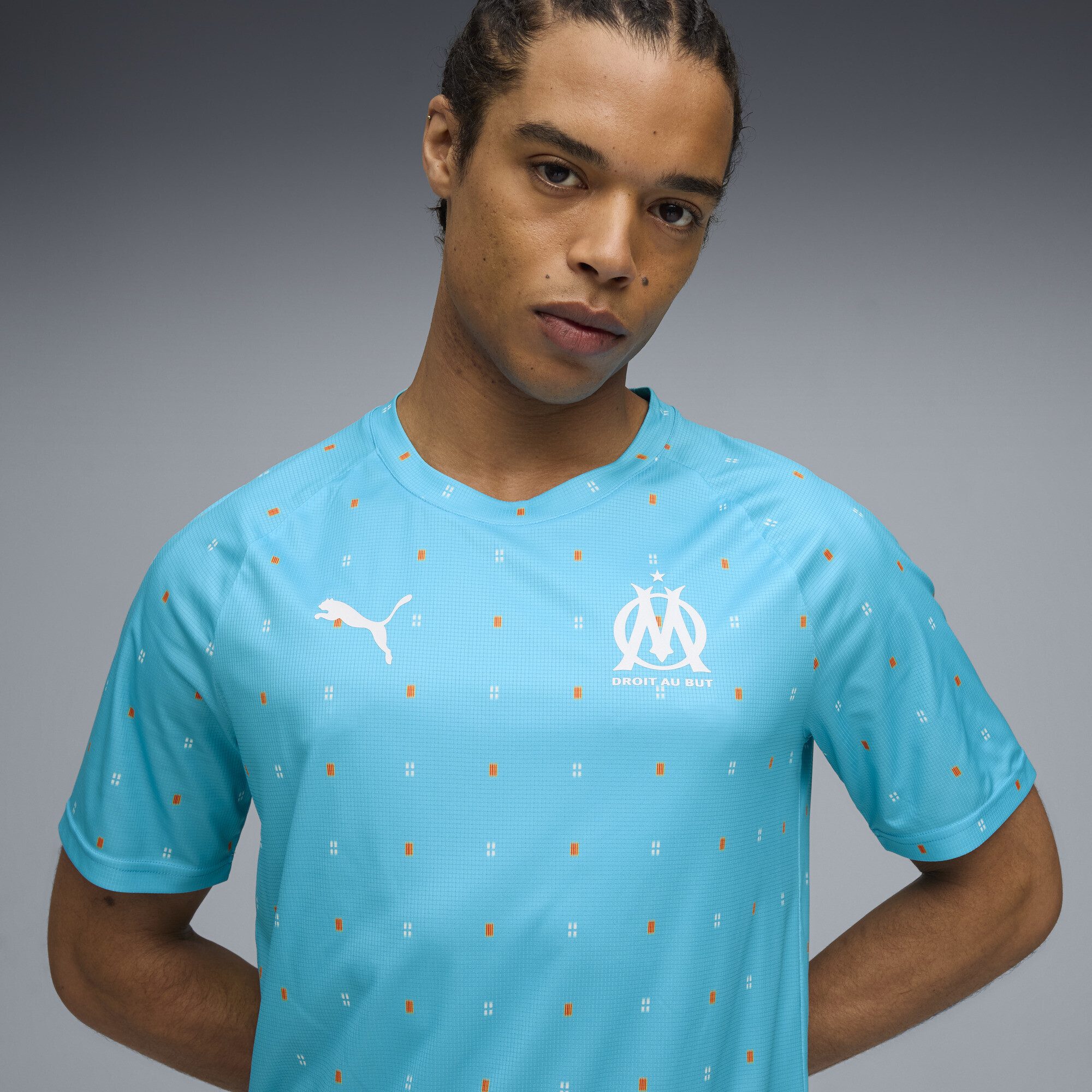 PUMA Trainingsshirt Olympique de Marseille Aufwärmtrikot Herren