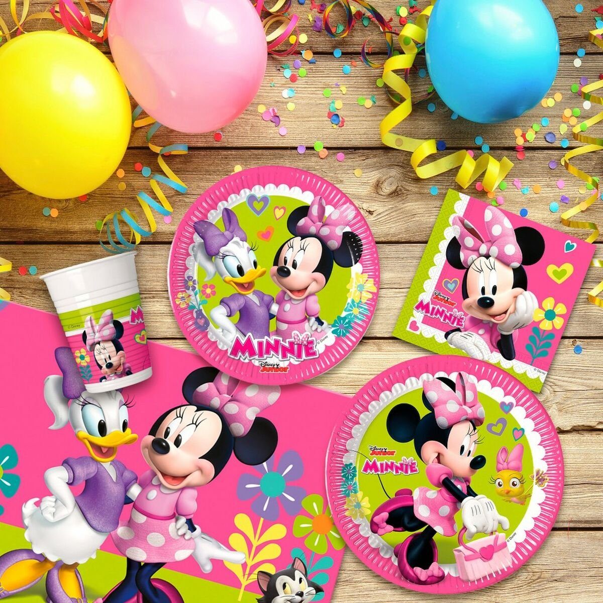 Set Mouse 16 Minnie Minnie Einweggeschirr-Set Stücke Mouse Disney Partyartikel Happy Deluxe 89