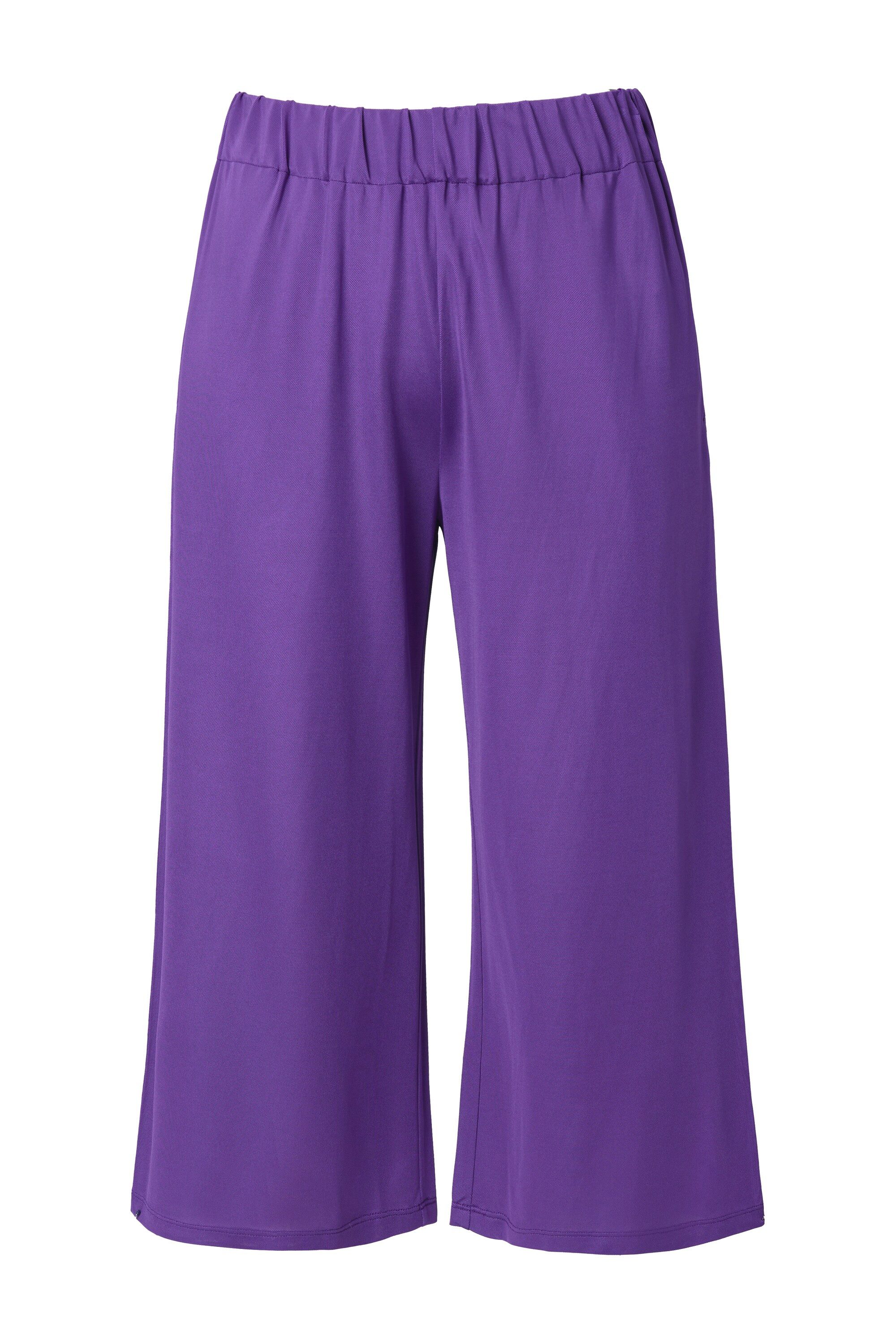 Ulla Popken Culotte Slinky-Culotte wadenlang weites Bein Elastikbund