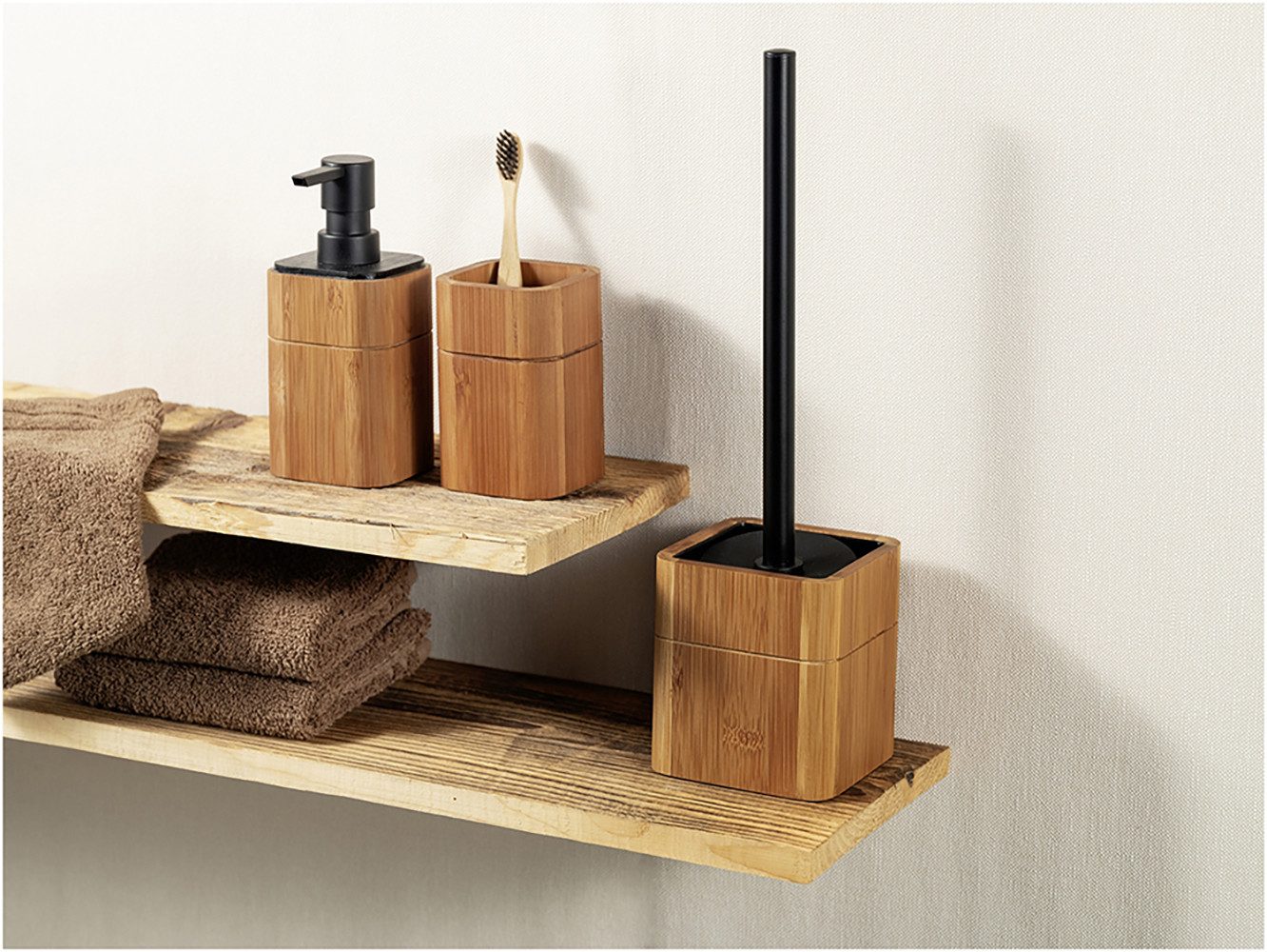 WENKO Badaccessoire-Set Modell Serro, 2 tlg., Seifenspender und Zahnbürsten günstig online kaufen