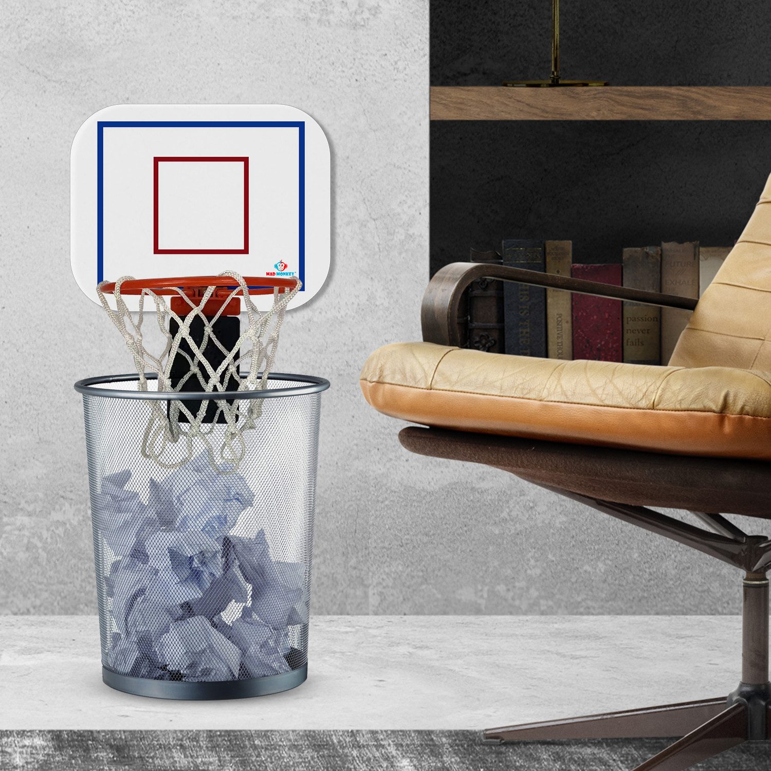 Mad Monkey Mülleimer Mad Monkey - Ansteckbarer Basketballkorb für den Mülleimer – Bild 5 von 5