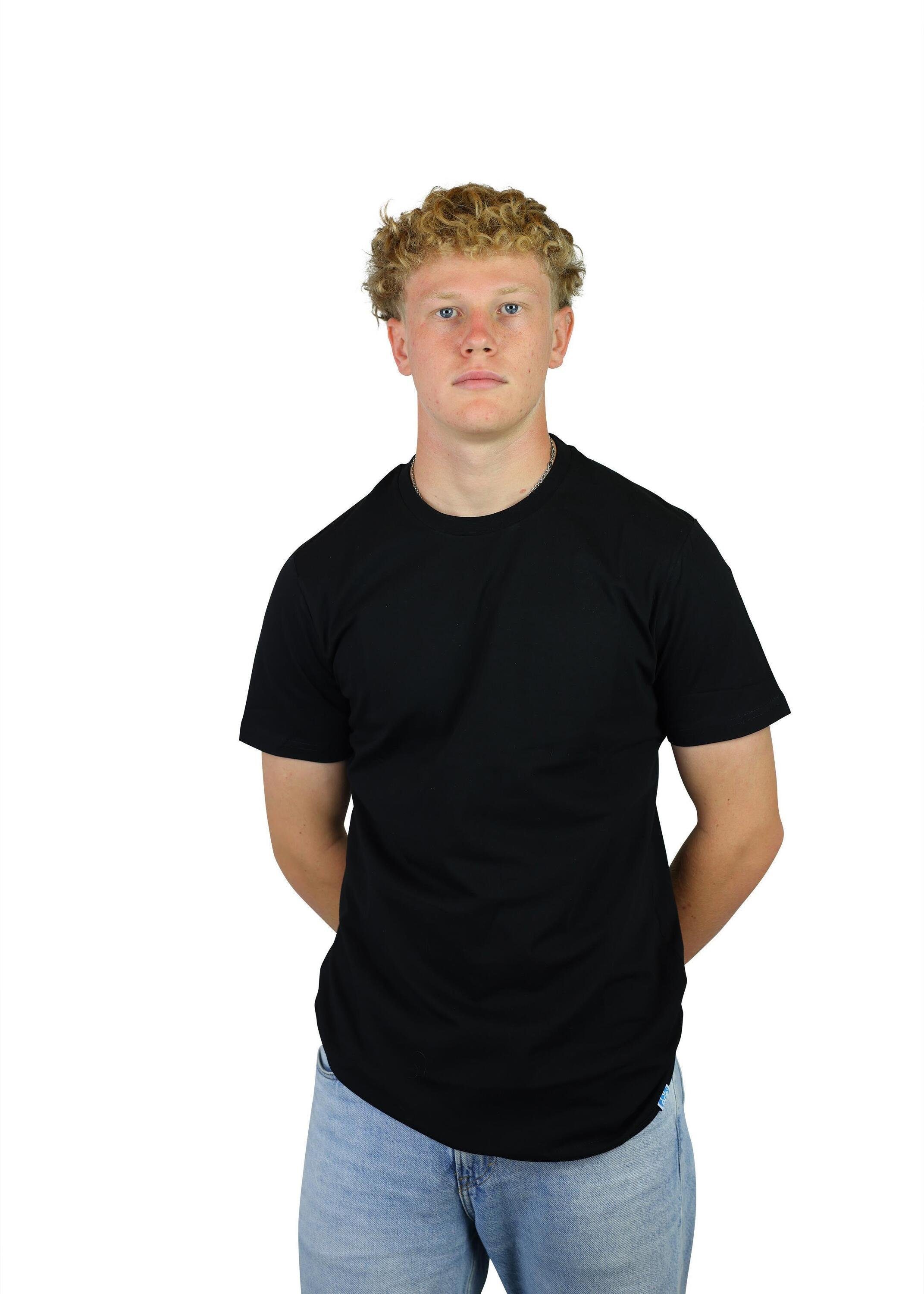 Black T-Shirt Lifestyle Baumwolle aus FuPer und für für Herren, Sport Karl