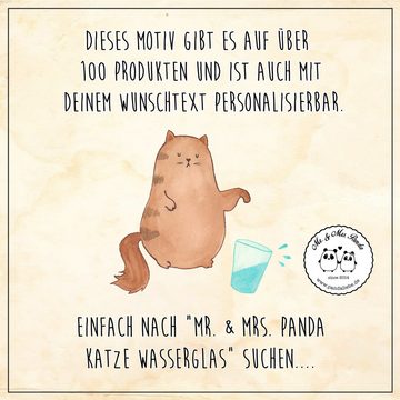 Mr. & Mrs. Panda Tragetasche Katze Wasserglas - Schwarz - Geschenk, Katzenaccessoires, Beuteltasch (1-tlg), Cross Stitching Griffe