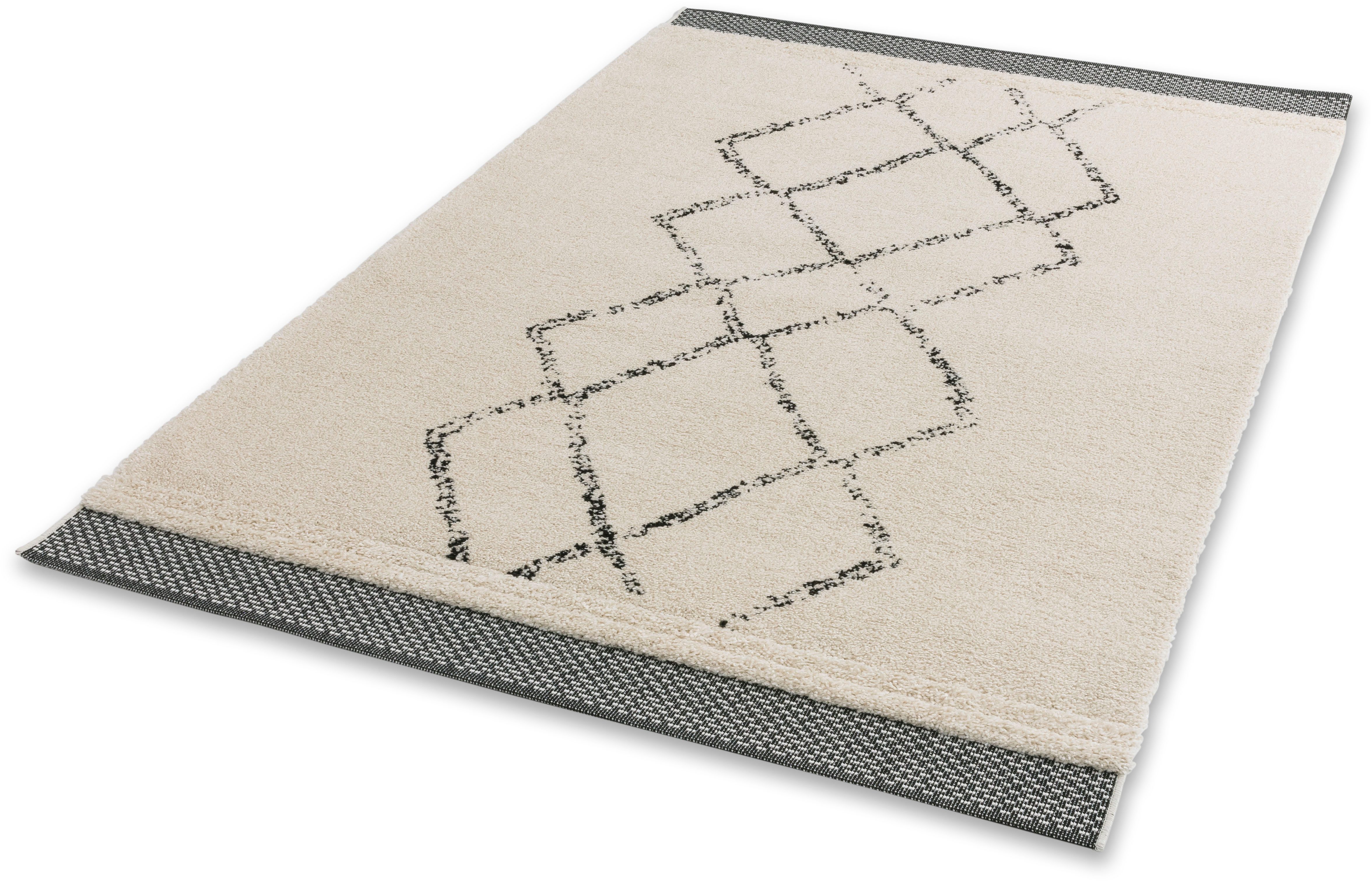 SCHÖNER WOHNEN-Kollektion Hochflor-Teppich Winsome 6318-242, rechteckig, Höhe: 25 mm, Langflor, Hoch Tief Struktur, Wohnzimmer, Schöner Wohnen Kollektion