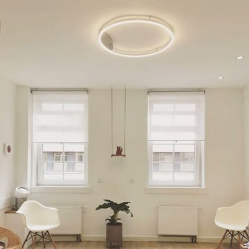 s.luce Deckenleuchte LED Ring Wandlampe & Deckenleuchte Dimmbar modern rund Schwarz, Warmweiß