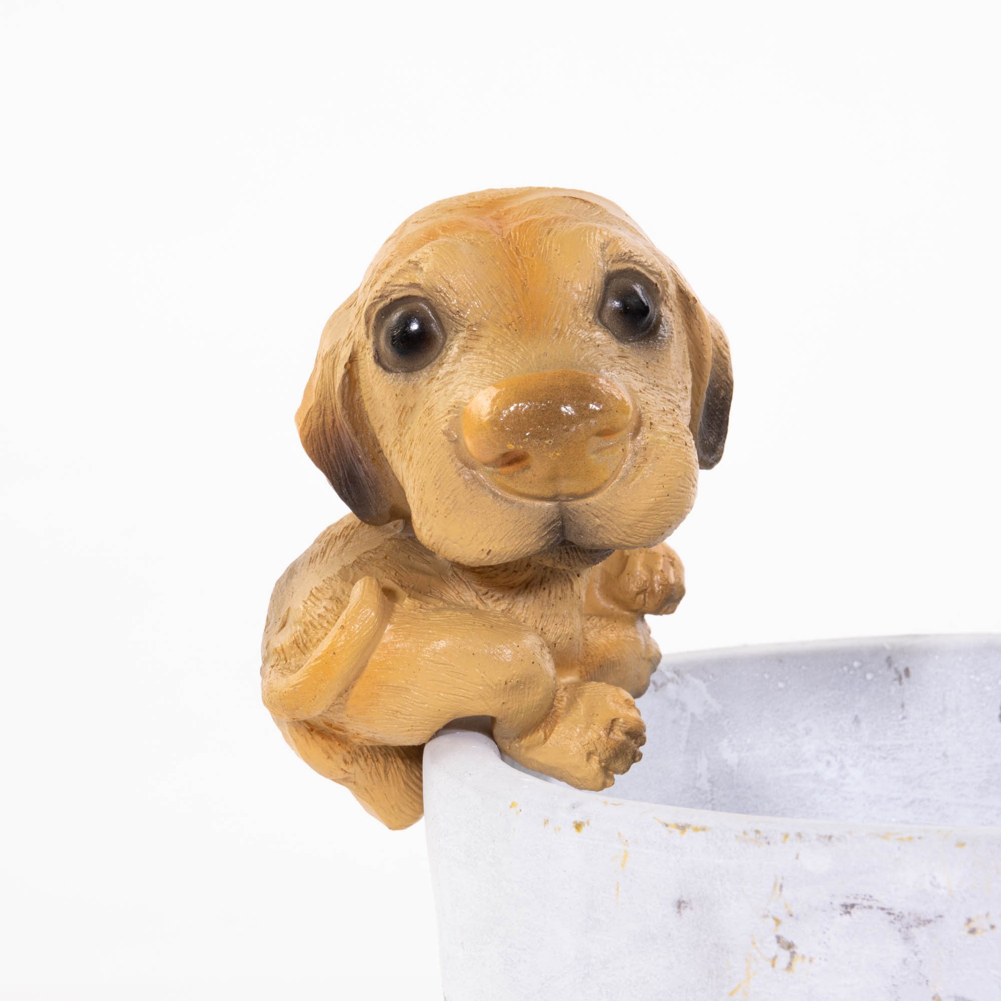 Progarden Gartenfigur Dekofigur für Blumentopf Hundchen