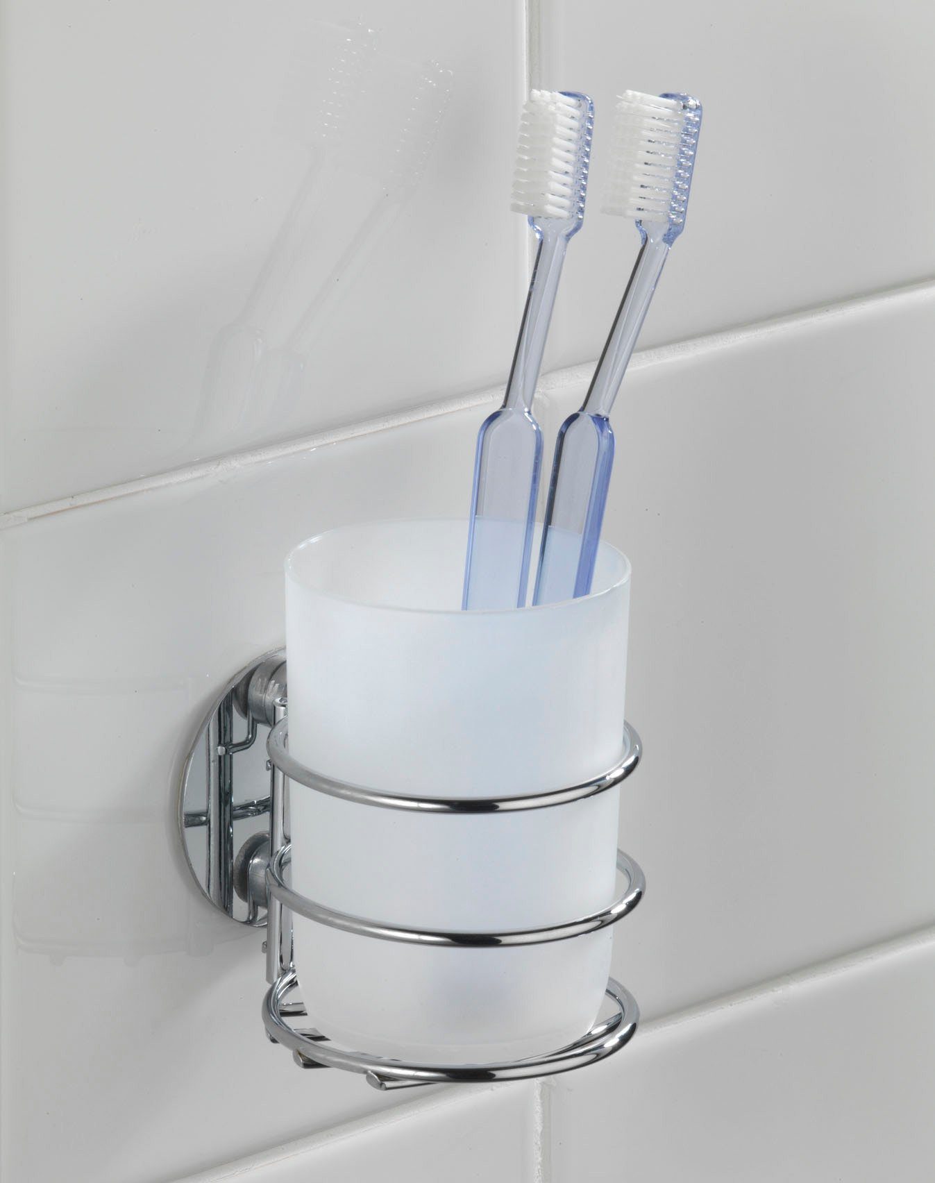 WENKO Zahnputzbecher Turbo-Loc®, aus weiß satiniertem günstig online kaufen