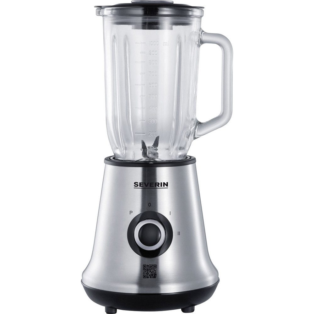 Severin Standmixer Severin SM 3737 Smoothie-Maker 500 W Edelstahl (gebürstet), Schwarz, 500.00 W