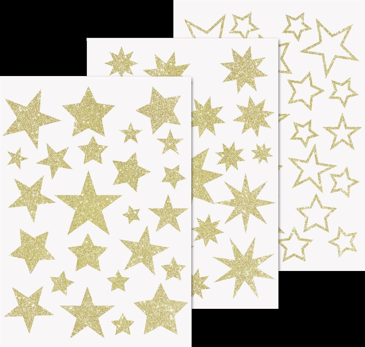 Heyda Sticker Heyda 203584469 Fenster Sticker „Sterne“ glitter-gold günstig online kaufen