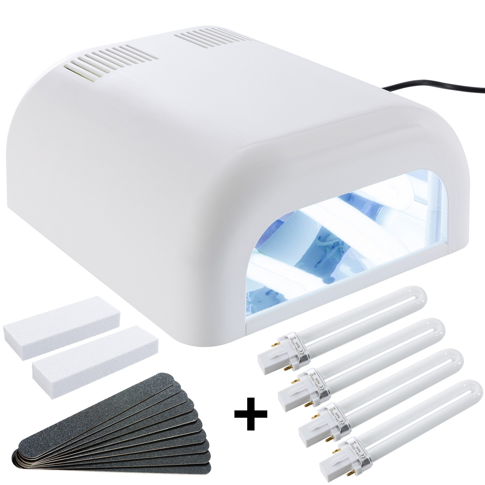 Sina Lichthärtungsgerät UV Lampe 8-Röhren weiß UV Gel + Timer