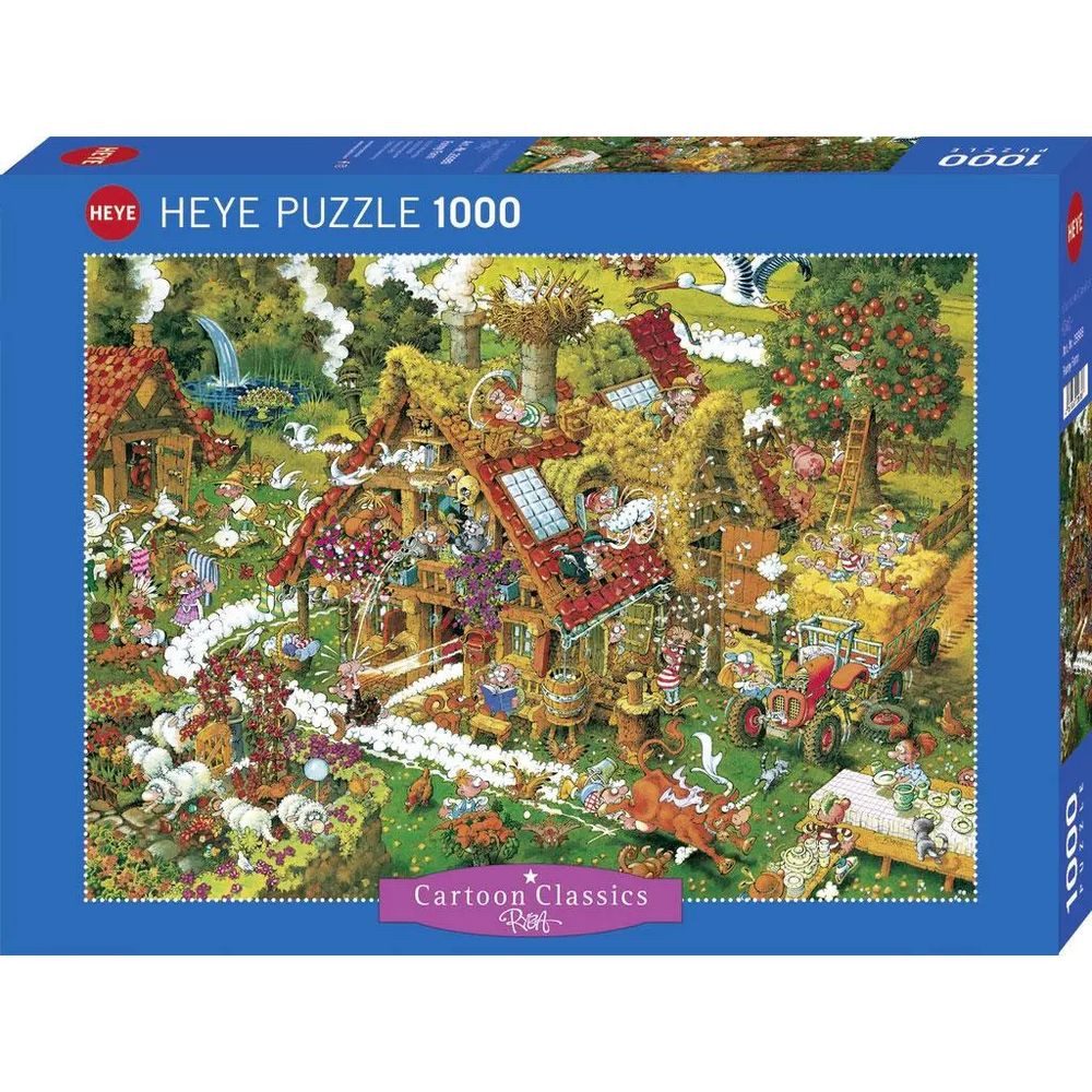 HEYE Puzzle Funny Farm Puzzle 1000 Teile, 1000 Puzzleteile