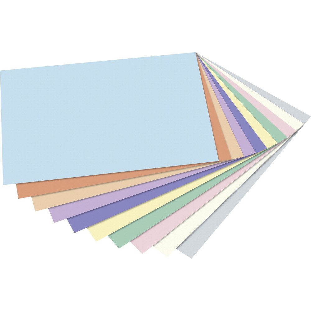 Folia Motivpapier Tonpapier & Fotokarton DIN A4 - Pastell-Block - 20 Blatt in 10 Farben