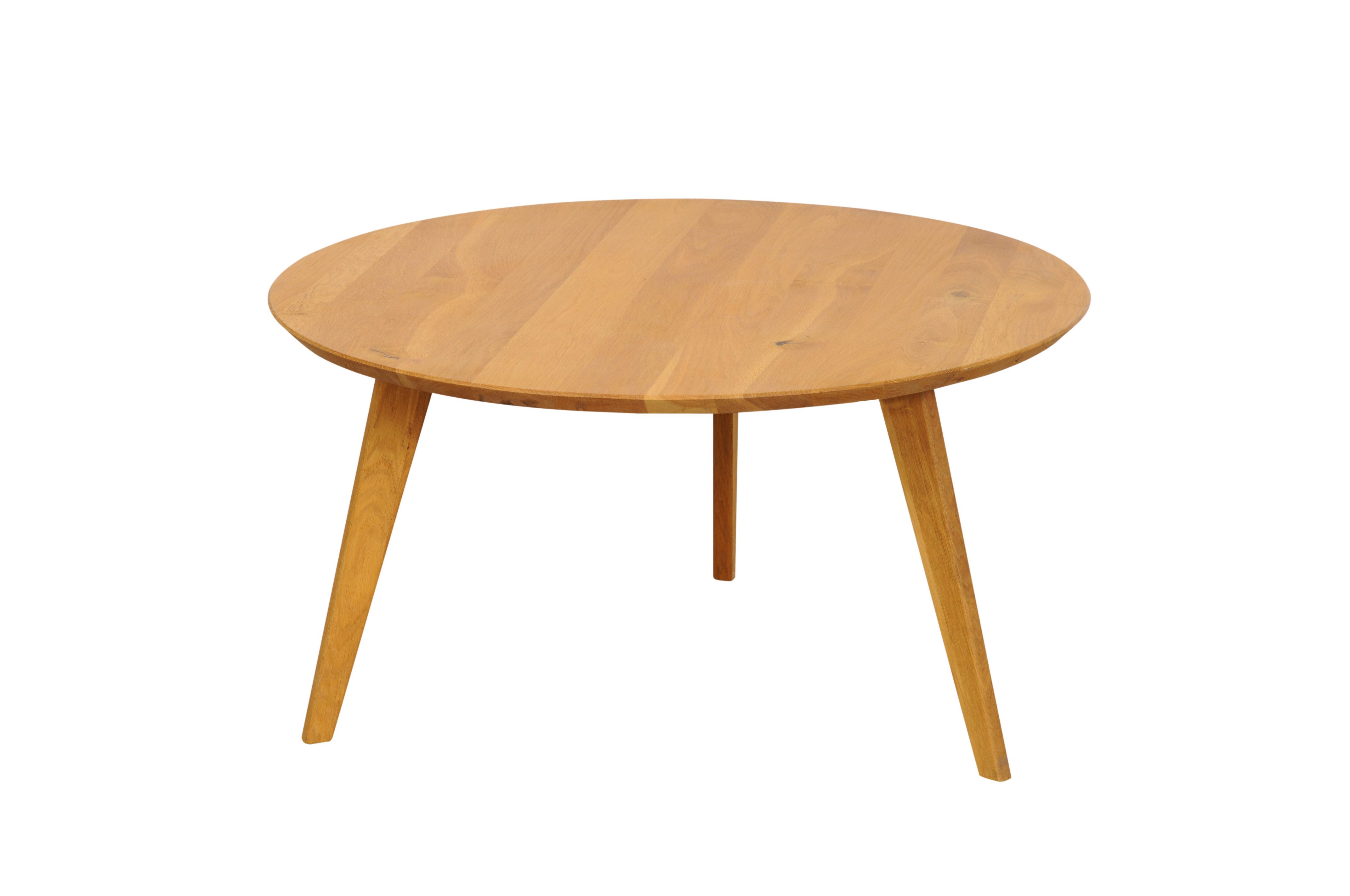 Woodroom Couchtisch Ronda (Durchmesser: 90 cm; Höhe: 47 cm), rund, aus massiver Wildeiche geölt
