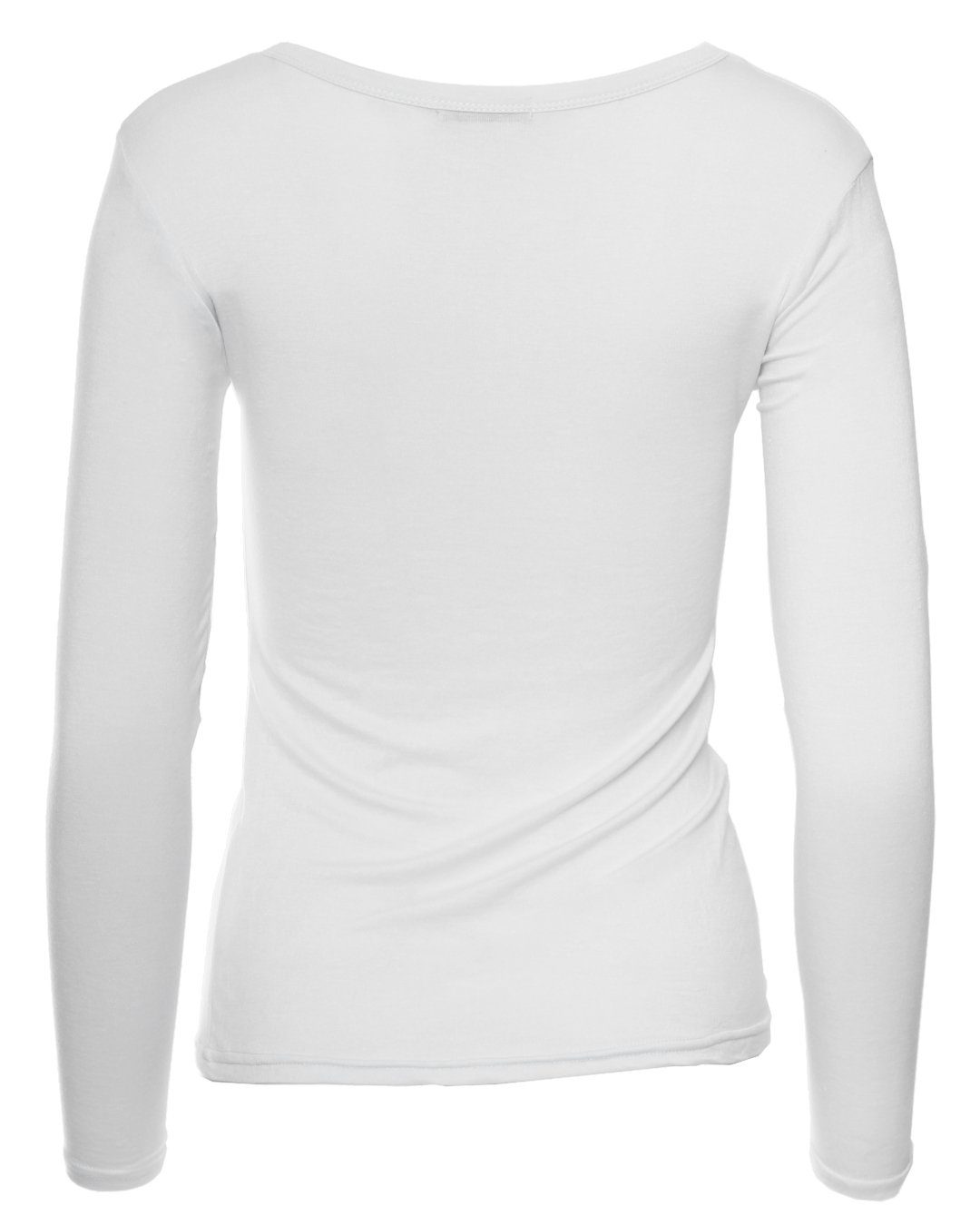 Muse Rundhalsshirt Basic Rundhals Langarmshirt Skinny Fit 1093 günstig online kaufen