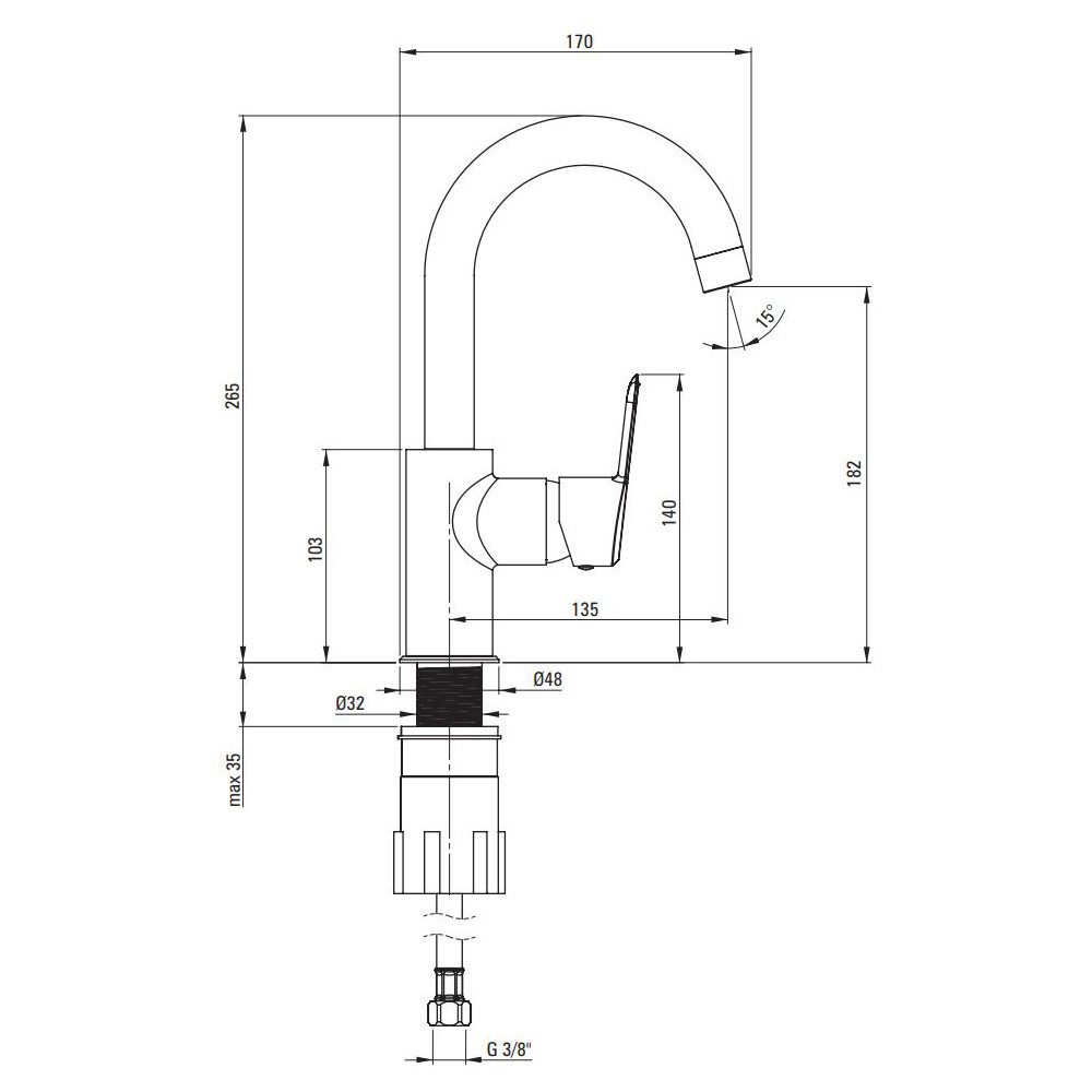 Lomadox Waschtischarmatur ARNIKA-30 Design mit schwenkbarem günstig online kaufen