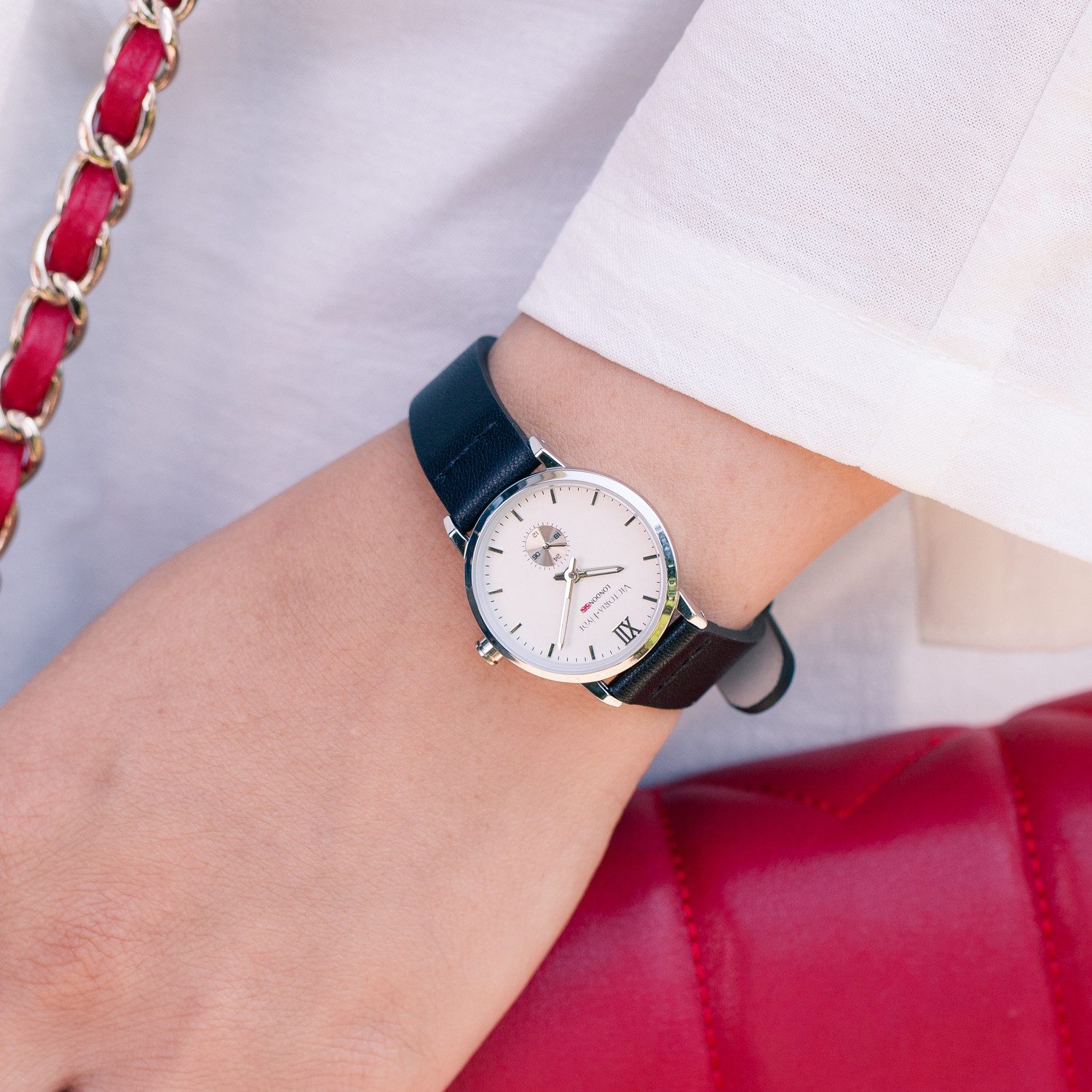 Victoria Hyde Quarzuhr Victoria Hyde London Eyes Damen Basic, Armbanduhr, Damenuhr Lederarmband, (1-tlg., Kein Set)
