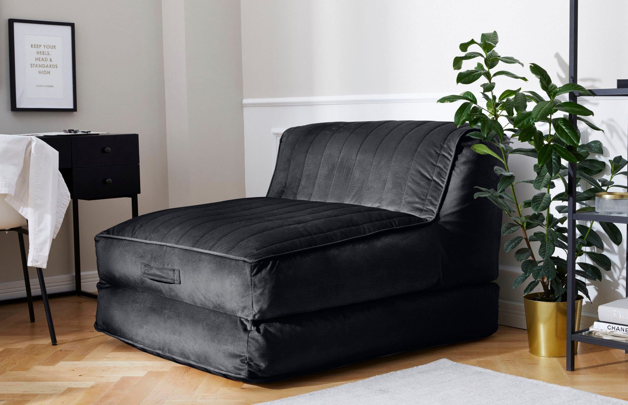 Home affaire Relaxsessel Polly, Loungesessel mit Schlaffunktion, perfekt als Gästebett, Daybed
