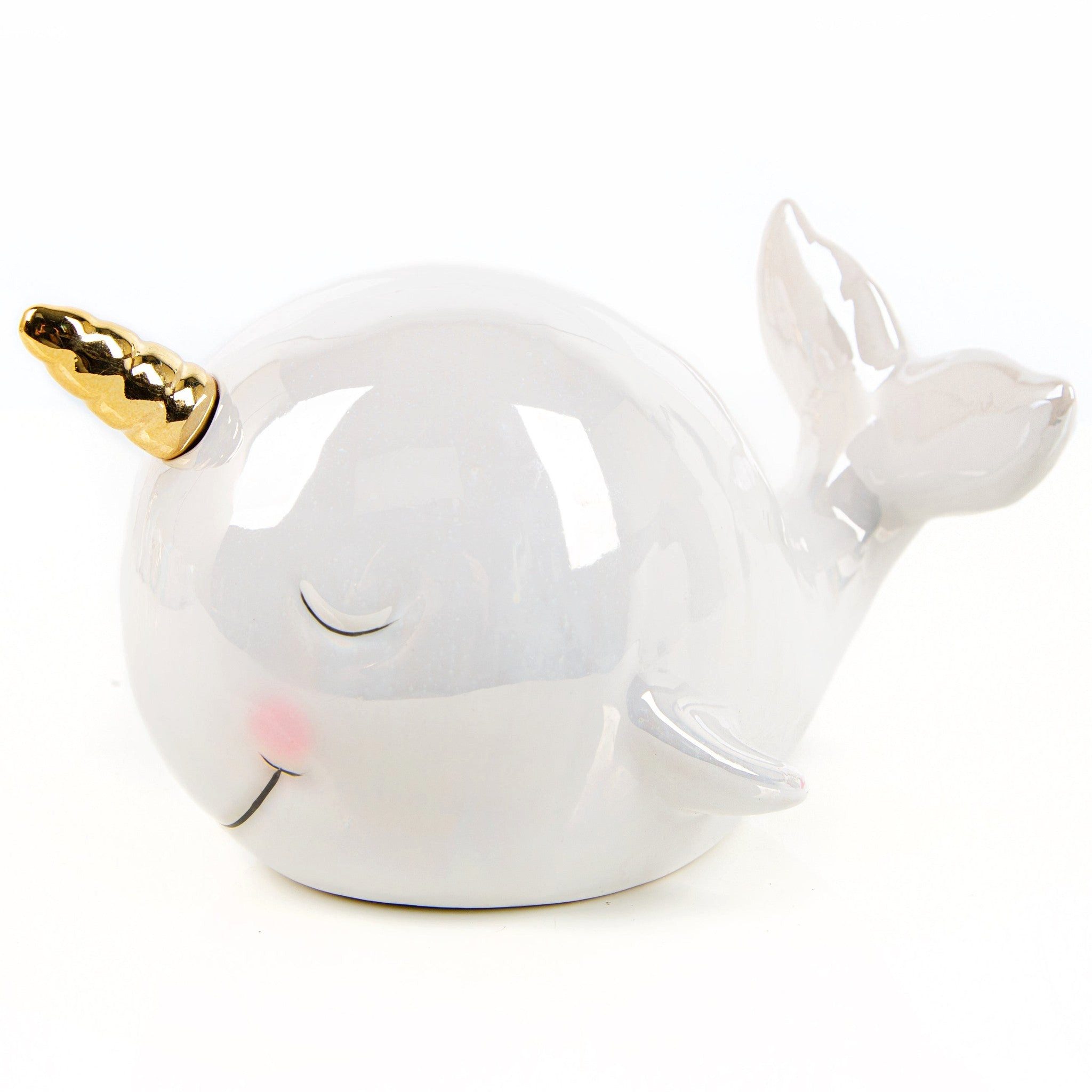 Logbuch-Verlag Dekofigur Wal Einhorn Spardose weiß glänzend aus Keramik Ges günstig online kaufen