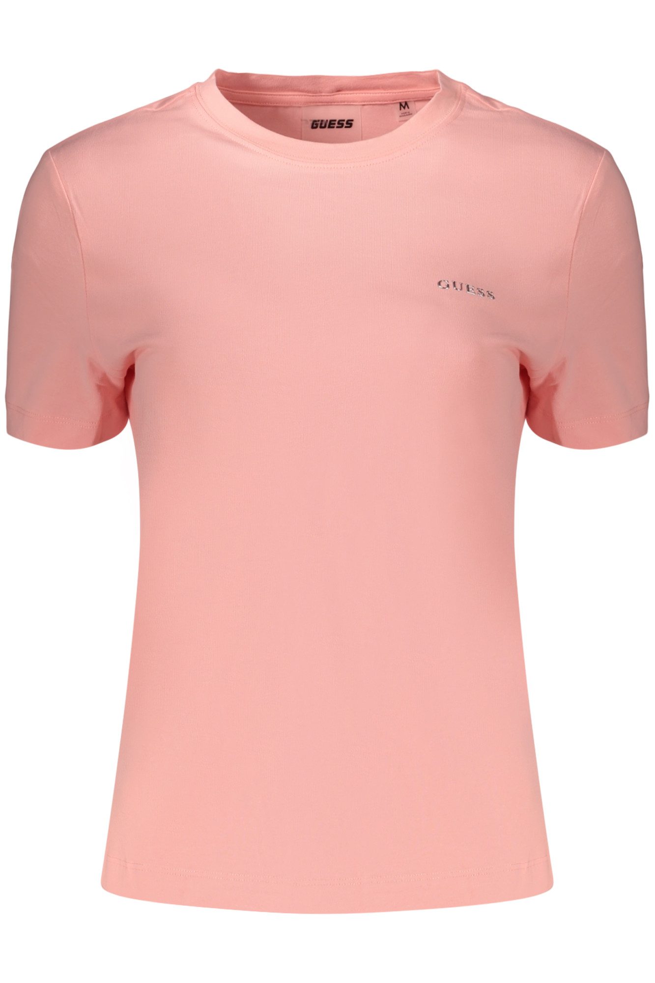 GUESS JEANS T-Shirt Rosa Damen T-Shirt aus Bio-Baumwolle mit Logo und