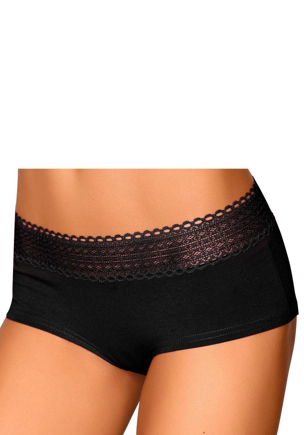 s.Oliver Panty (3er-Pack) aus elastischer Baumwoll-Qualität mit grafischer Spitze