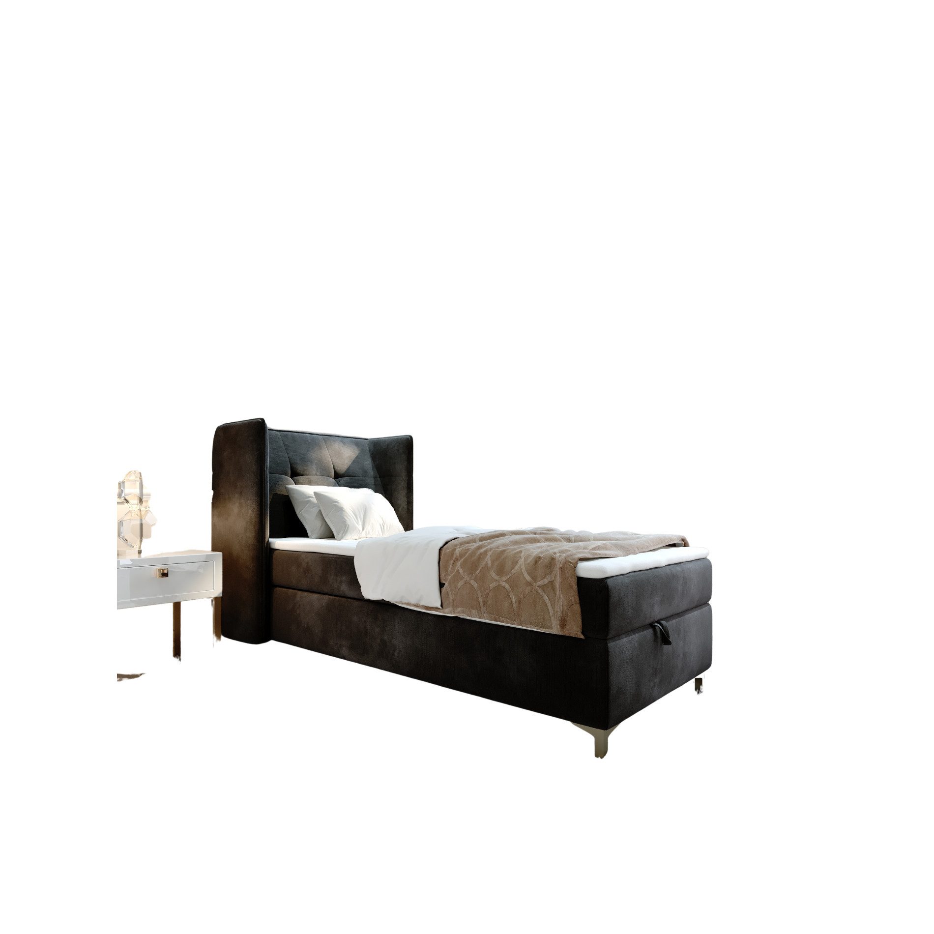 AN-MOEBEL4U Boxspringbett LOTOS in Samtstoff inkl. günstig online kaufen