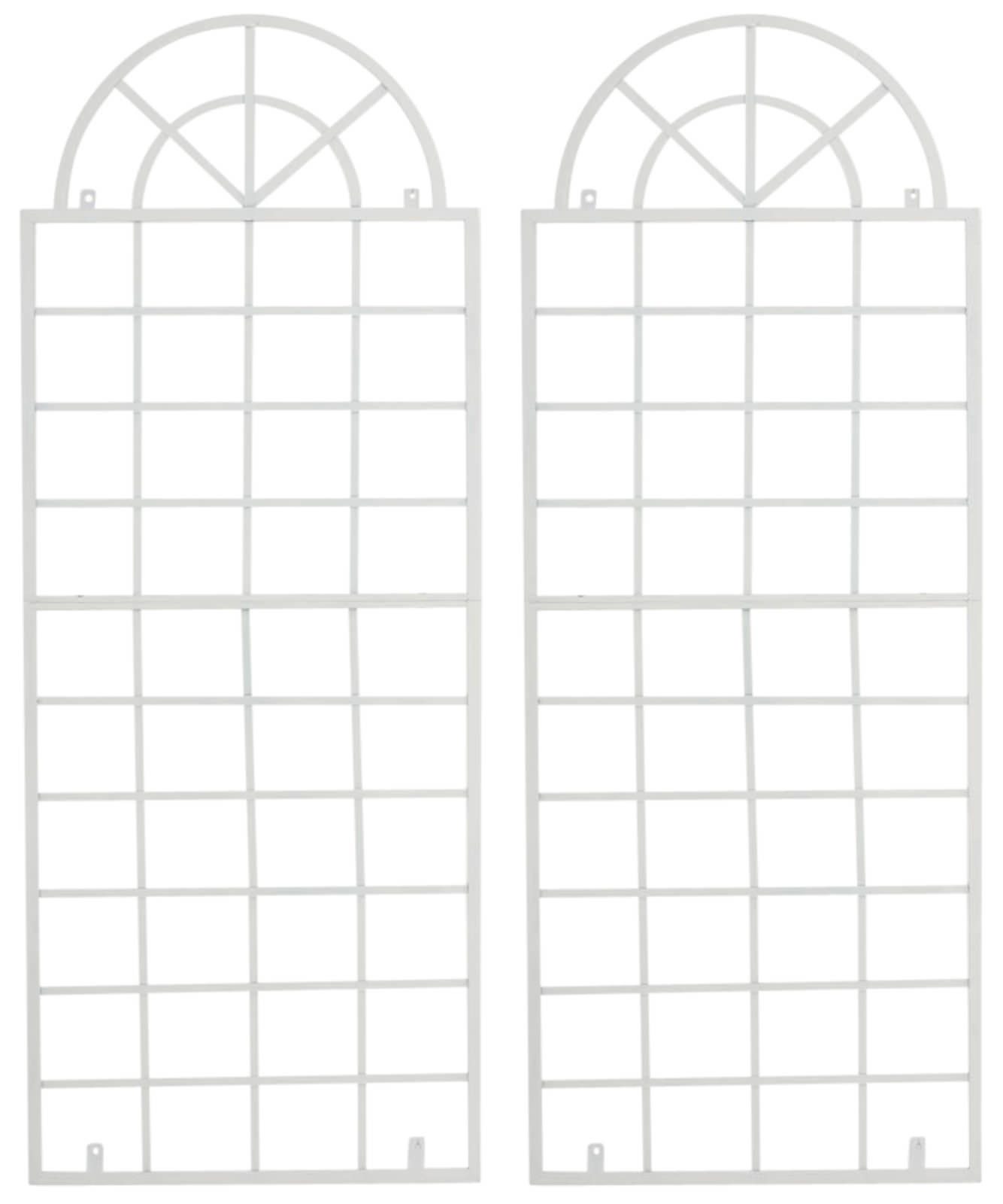 furnicato Rankgitter Viva 180x70 cm weiß, 1 St., Handgefertigtes Pflanzgitter mit antiker Patina für deinen Garten