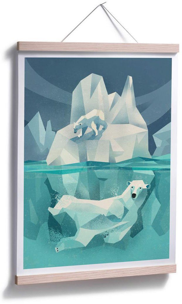 Bear, Wandbild, Poster, Wandposter St), Polar Poster Bild, Wall-Art (1 Tiere