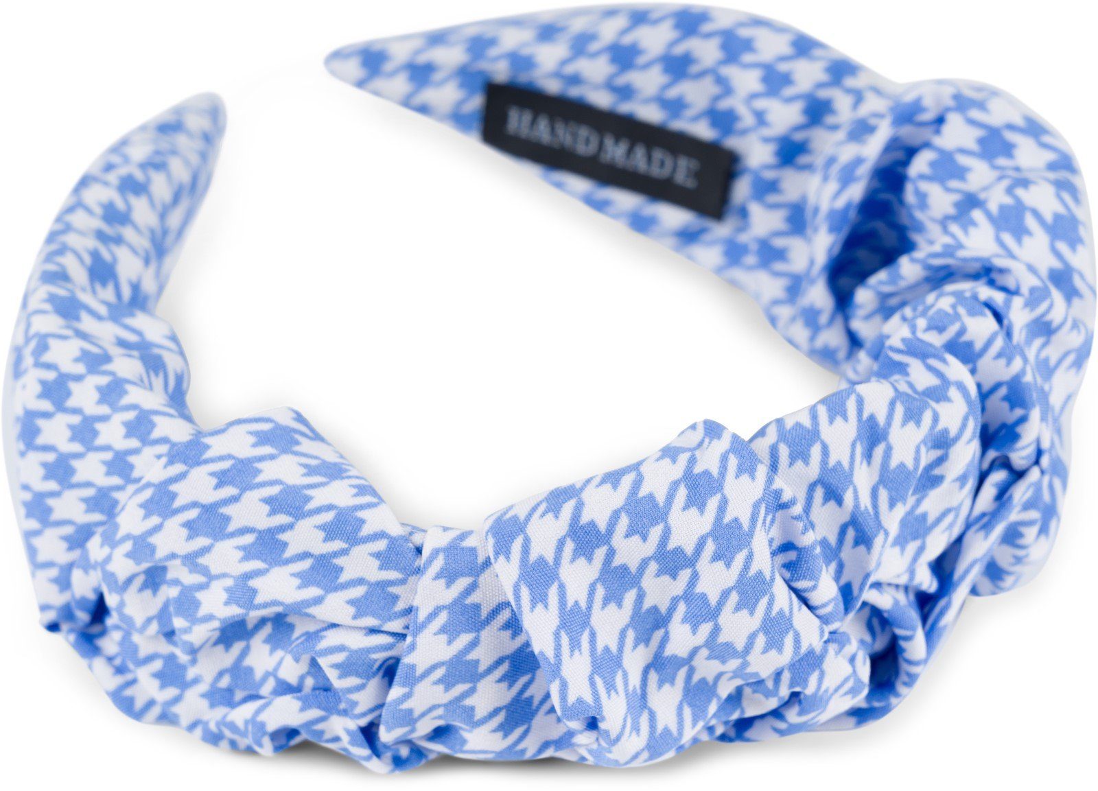 styleBREAKER Haarband, 1-tlg., Haarreif mit Hahnentritt Muster Blau-Weiß