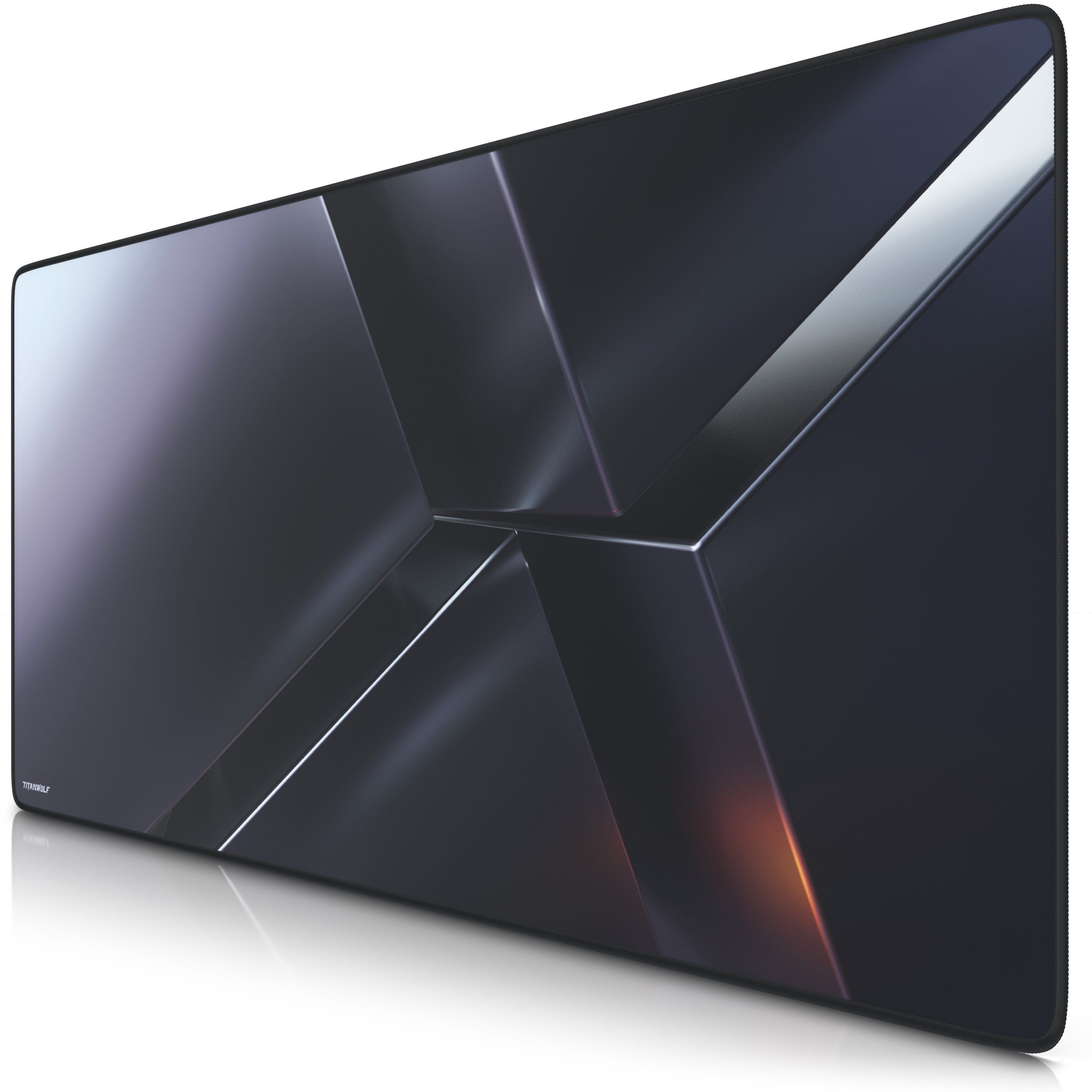 Titanwolf Gaming Mauspad XXL Speed Mousepad 900 x 400 x 3 mm, große Tischunterlage (1-St), rutschfest, abwaschbar, Geschwindigkeit & Präzision, X Motiv