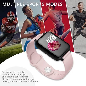 MicLee Smartwatch (1,3 Zoll, Android iOS), Armband Fitness Tracker Wasserdicht IP67 Uhr Sportuhr Schrittzähler