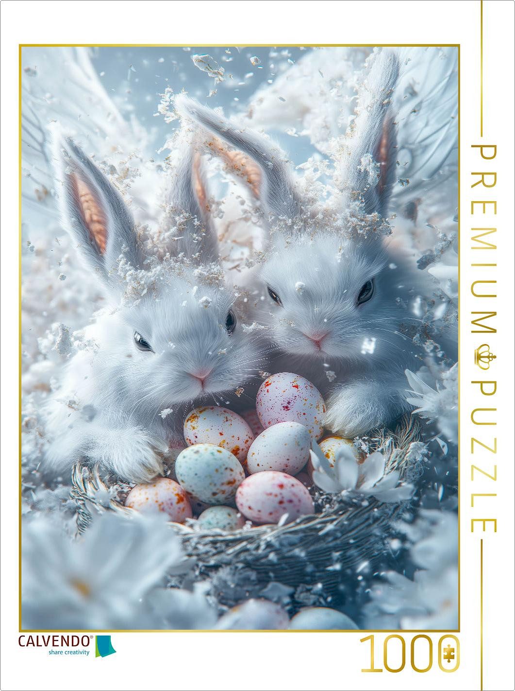 CALVENDO Puzzle CALVENDO Puzzle Die Osterhasen erwachen nur zu einer bestimmten Zeit, 1000 Puzzleteile