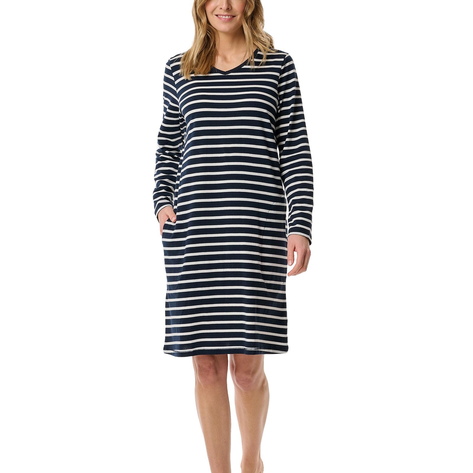 Schiesser Nachthemd Casual Essentials mit seitlichen günstig online kaufen