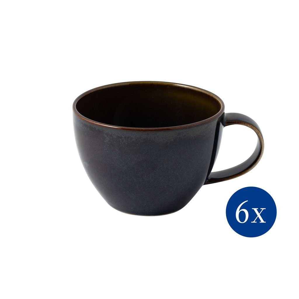 Crafted & 247 blau, like. Porzellan by ml, Tasse 6 Boch Kaffeetasse, Villeroy Stück, Denim