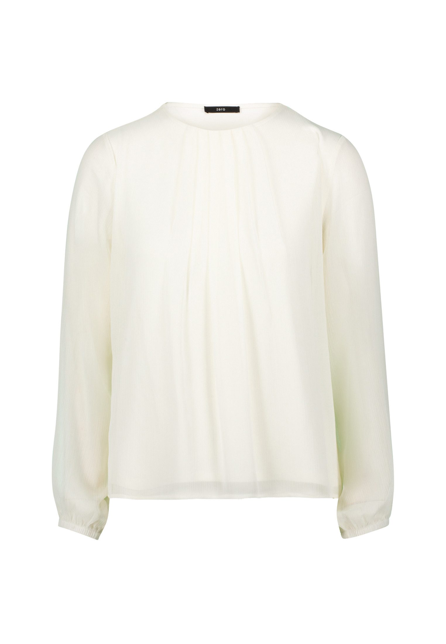 Zero Shirtbluse Damen Blusenshirt mit transparenten Ärmeln günstig online kaufen