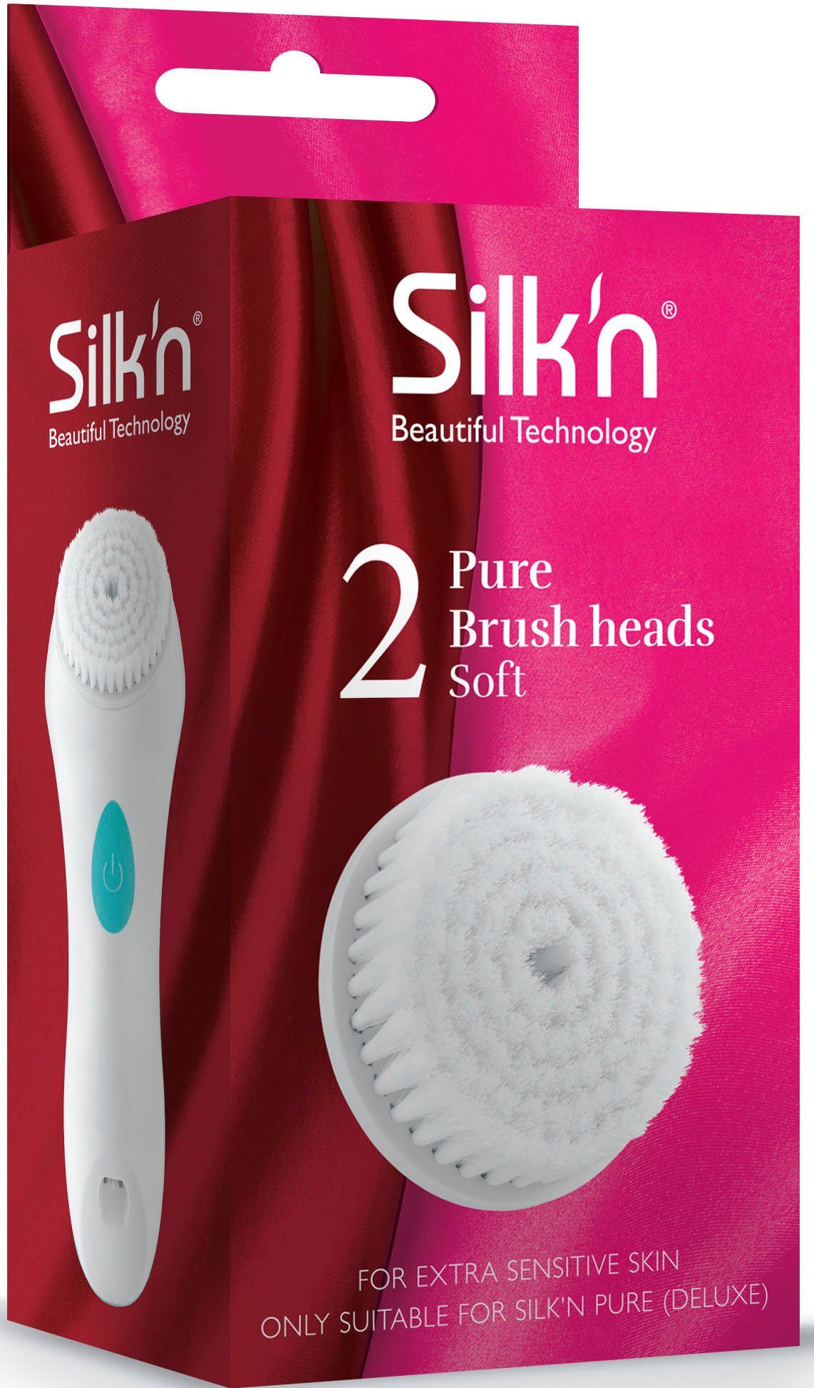 Silk'n Gesichtsbürstenaufsatz Soft, Set, 2-tlg., für Silk`n Pure und Deluxe Pure