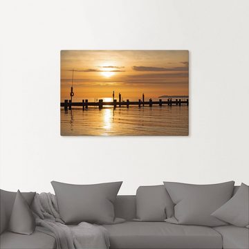 Artland Leinwandbild Morgenidylle am Ostseestrand, Küstenbilder (1 St), auf Keilrahmen gespannt
