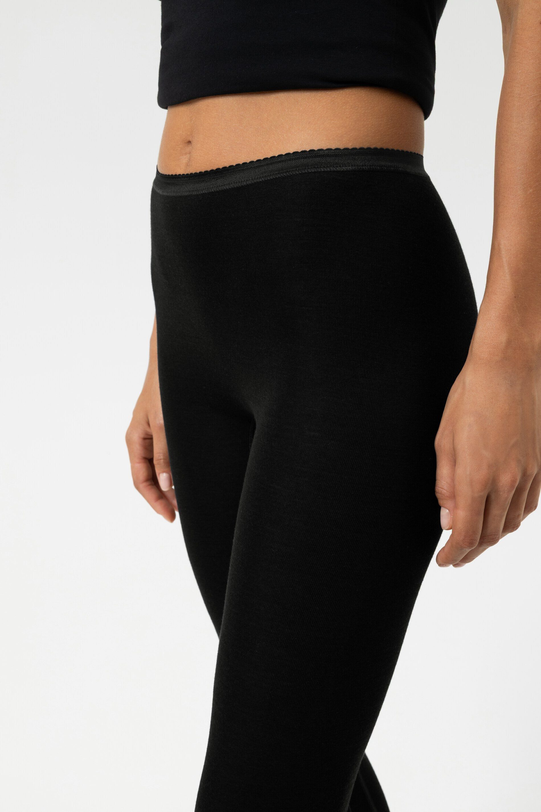 Mey Leggings Mey Damen Leggings Serie Wool&Silk Uni Leggings (1-tlg) Premium-Leggings, Woll-Seide-Mix, Feinripp