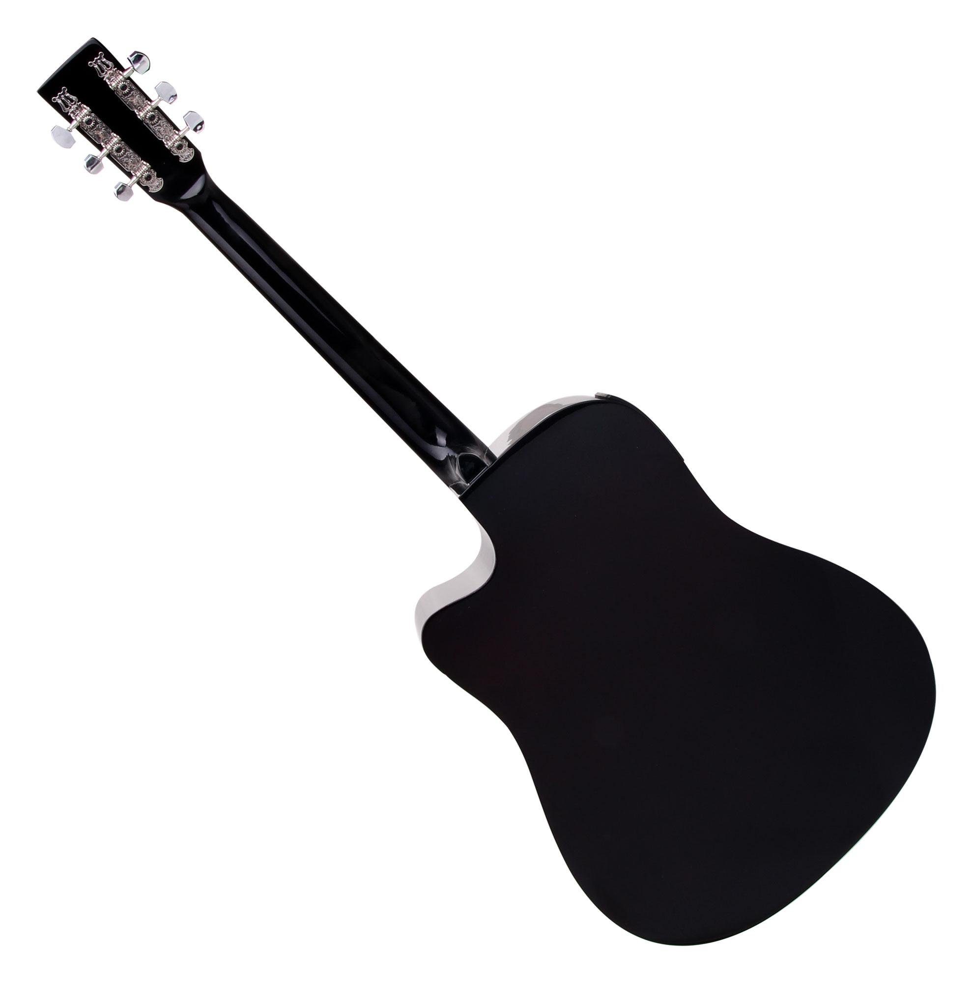 Classic Cantabile Westerngitarre mit Tonabnehmer WS-10-CE, Dreadnought-Style mit Cutaway, 3-Band-EQ (Bass, Middle, Treble) + Presence
