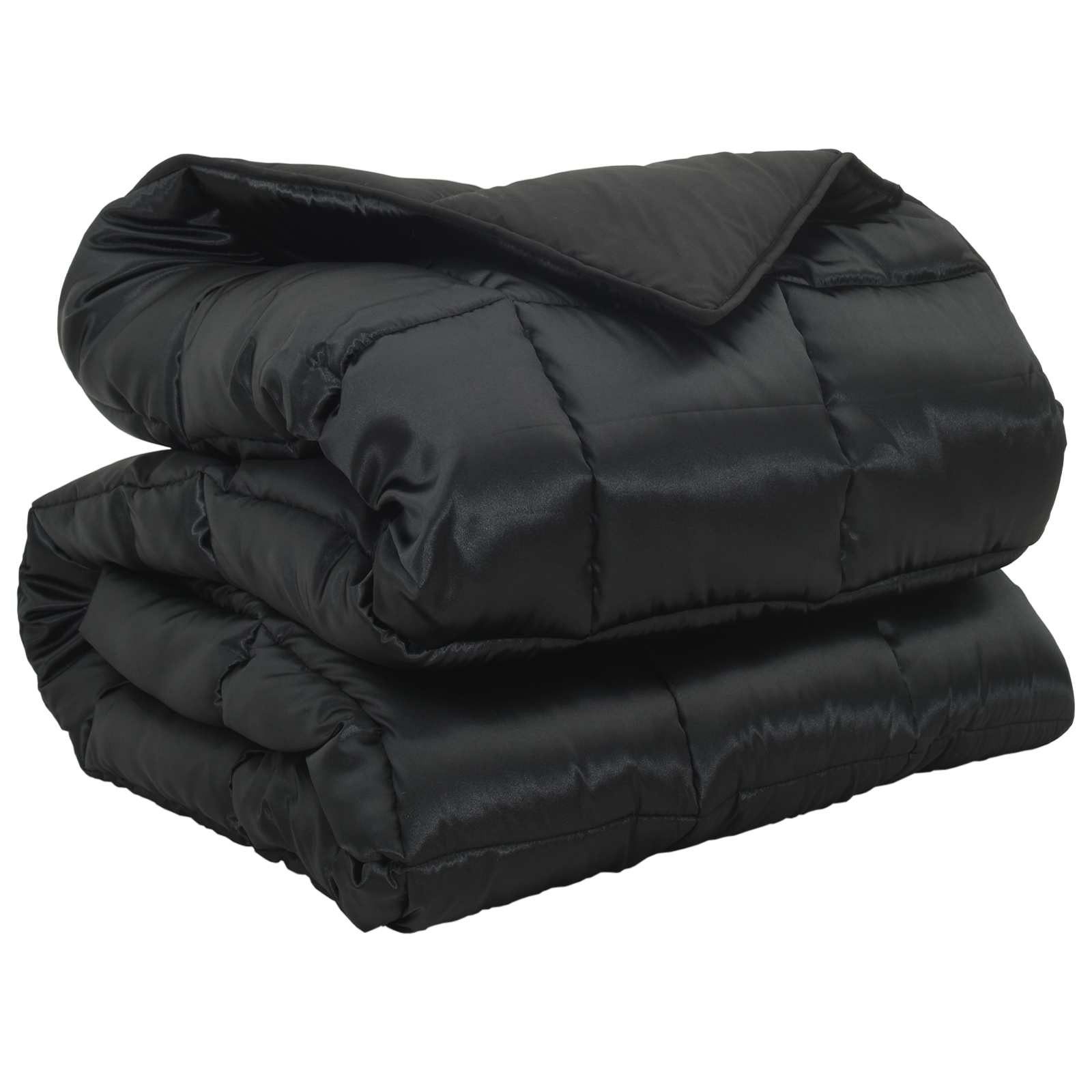 vidaXL Baumwollbettdecke Winterbettdecke Schwarz 135 x 200 cm Satin und Mik günstig online kaufen